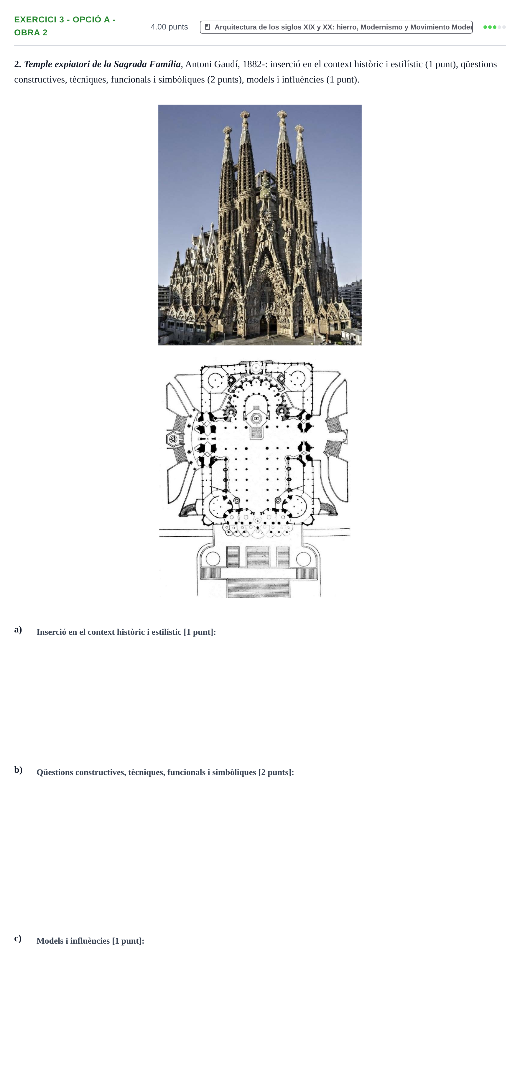 Enunciado: Exercici 3 - Opció A - Obra 2 · Historia del Arte PAU Baleares Extraordinaria 2024