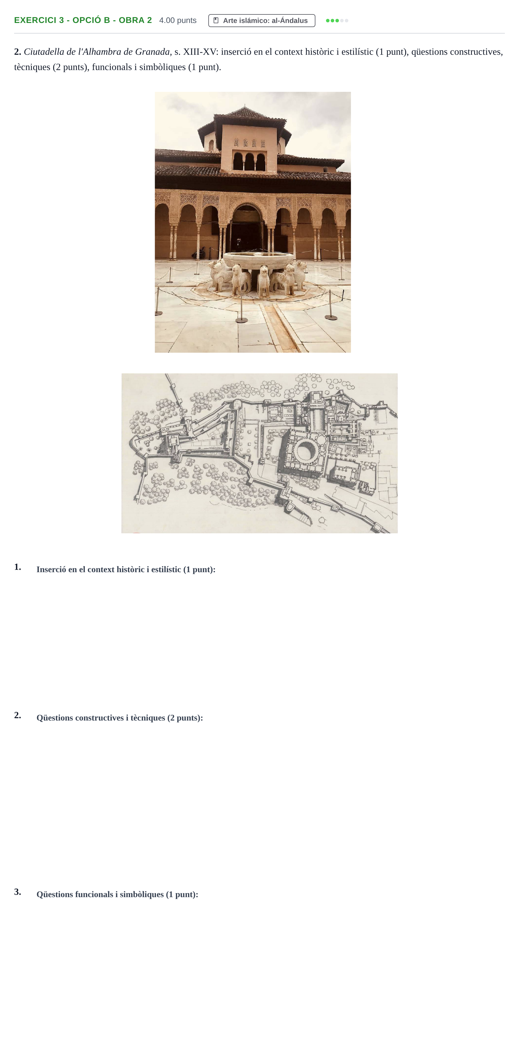 Enunciado: Exercici 3 - Opció B - Obra 2 · Historia del Arte PAU Baleares Extraordinaria 2024