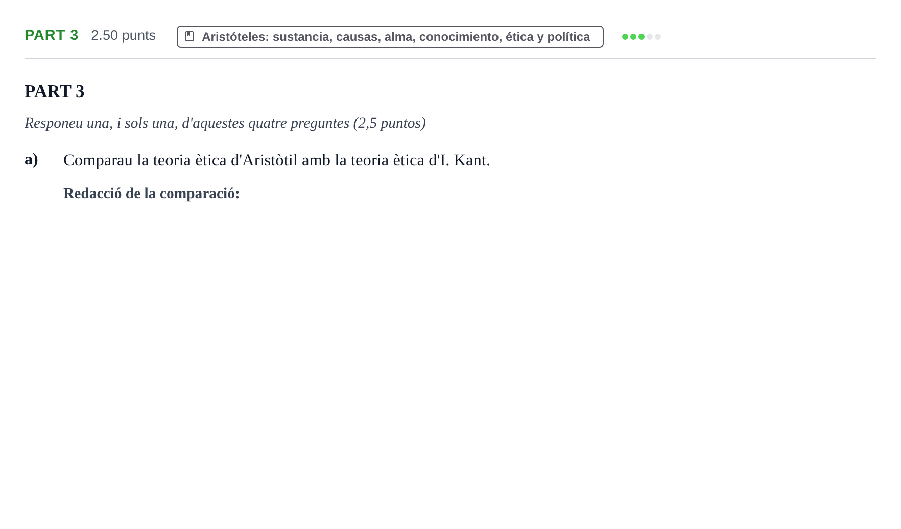 Enunciado: Part 3 - a · Historia de la Filosofía PAU Baleares Ordinaria 2024
