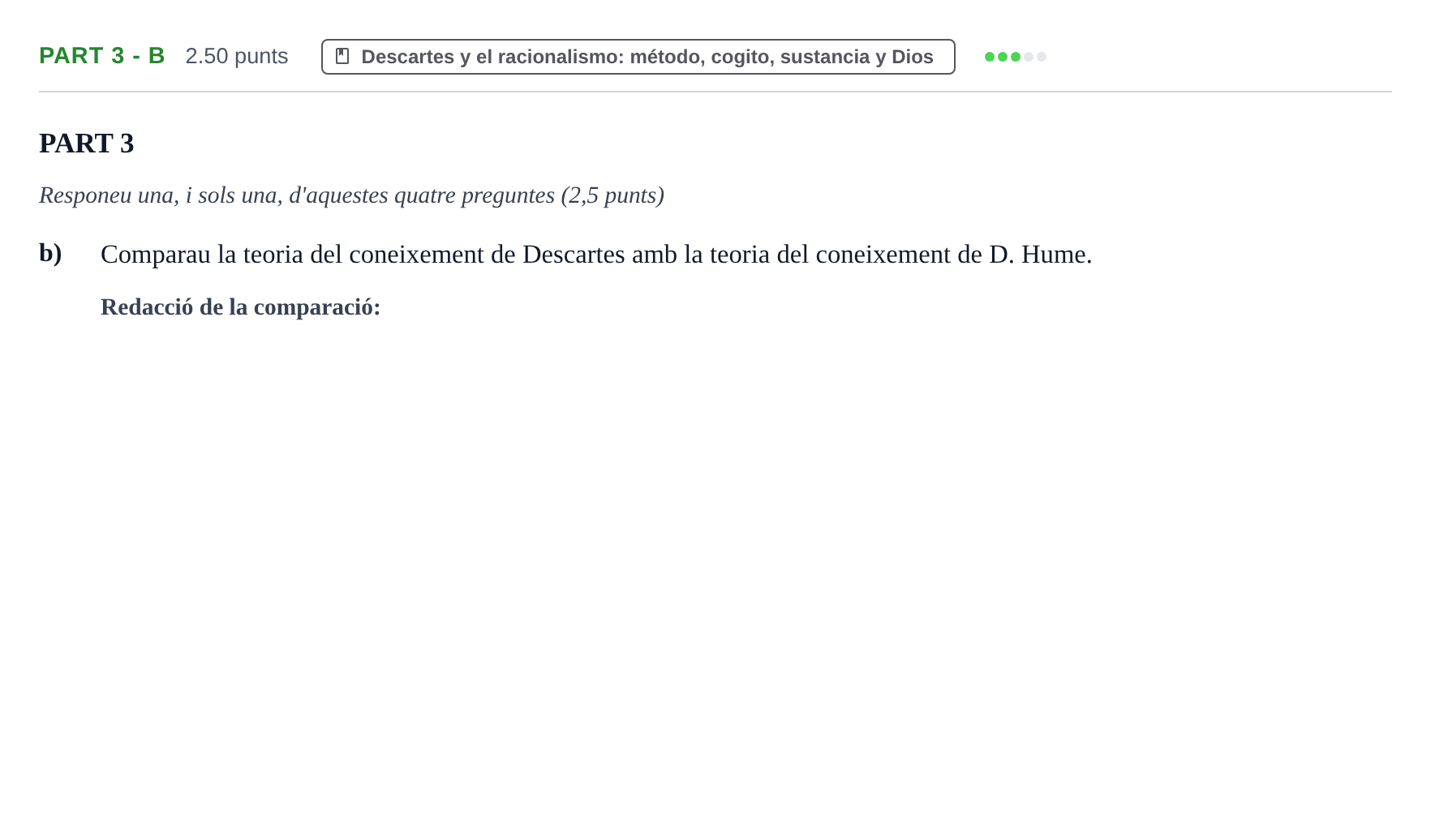 Enunciado: Part 3 - b · Historia de la Filosofía PAU Baleares Ordinaria 2024