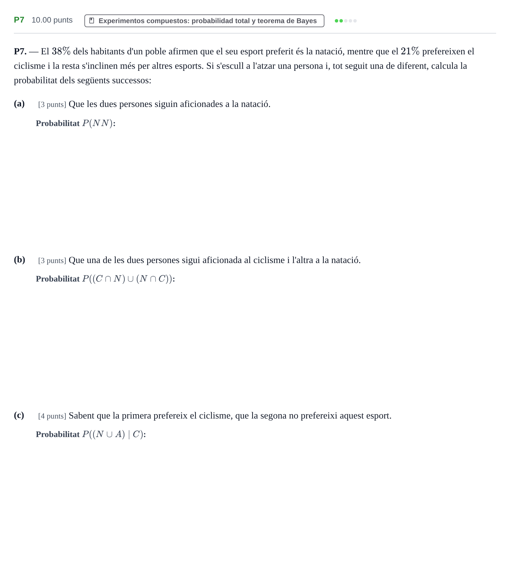 Enunciado: Ejercicio P7 · Matemáticas II PAU Baleares Extraordinaria 2024
