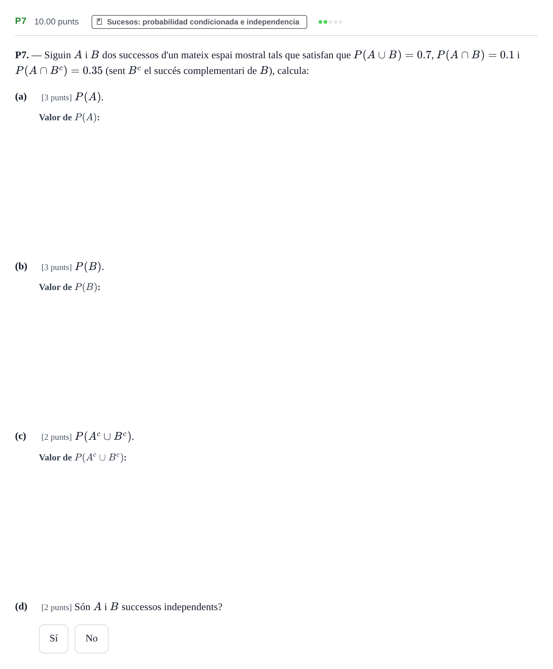 Enunciado: Ejercicio P7 · Matemáticas II PAU Baleares Ordinaria 2024