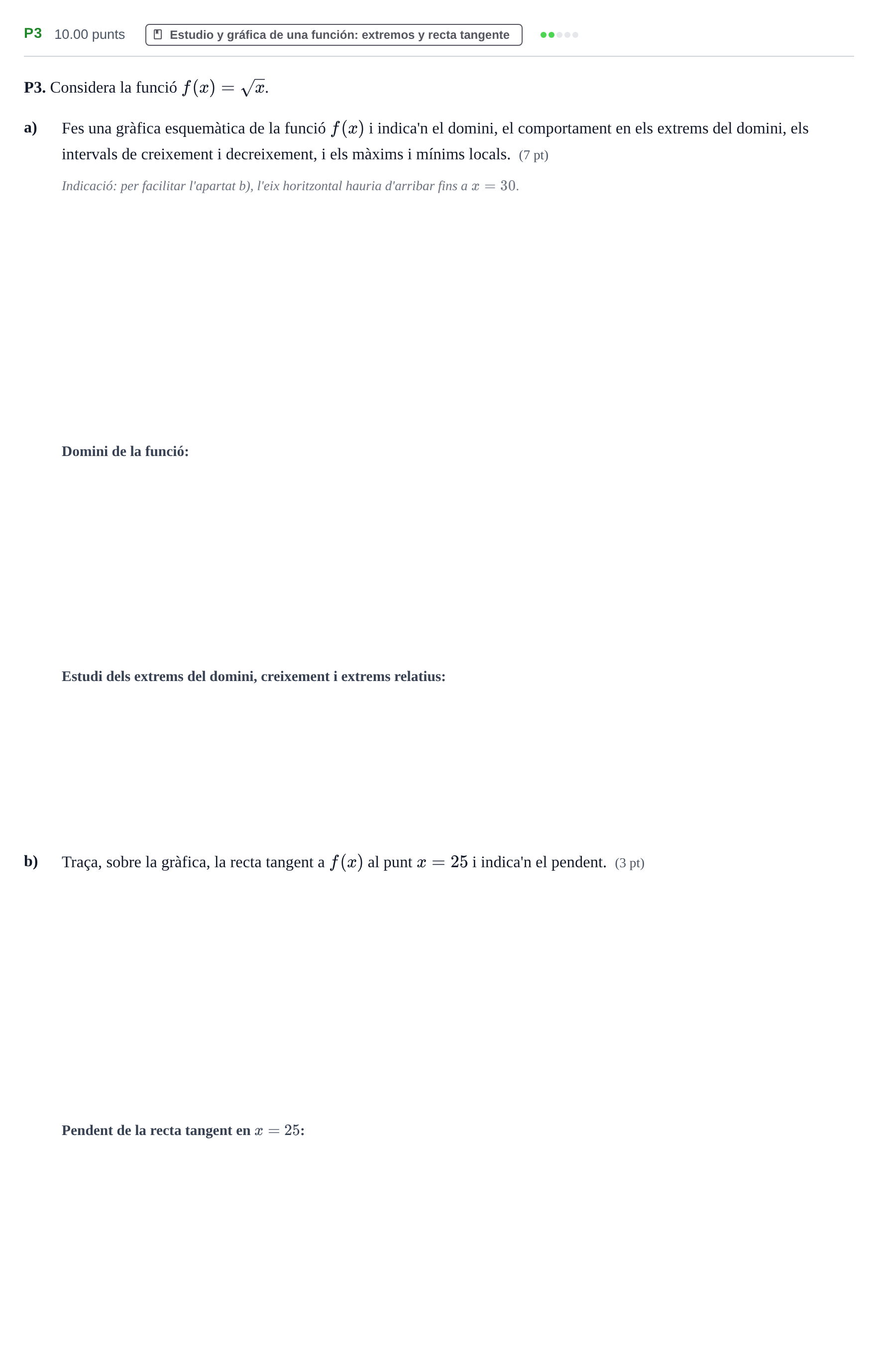 Enunciado: Ejercicio P3 · Matemáticas aplicadas a las Ciencias Sociales II PAU Baleares Ordinaria 2024