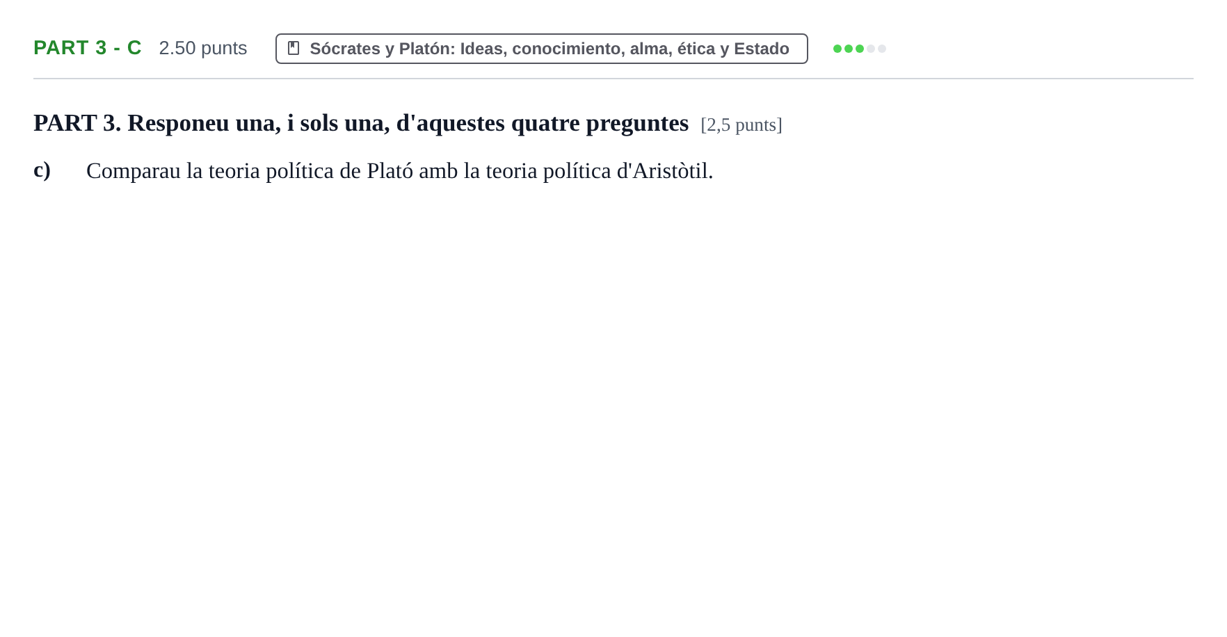 Enunciado: Part 3 - c · Historia de la Filosofía PAU Baleares Extraordinaria 2023