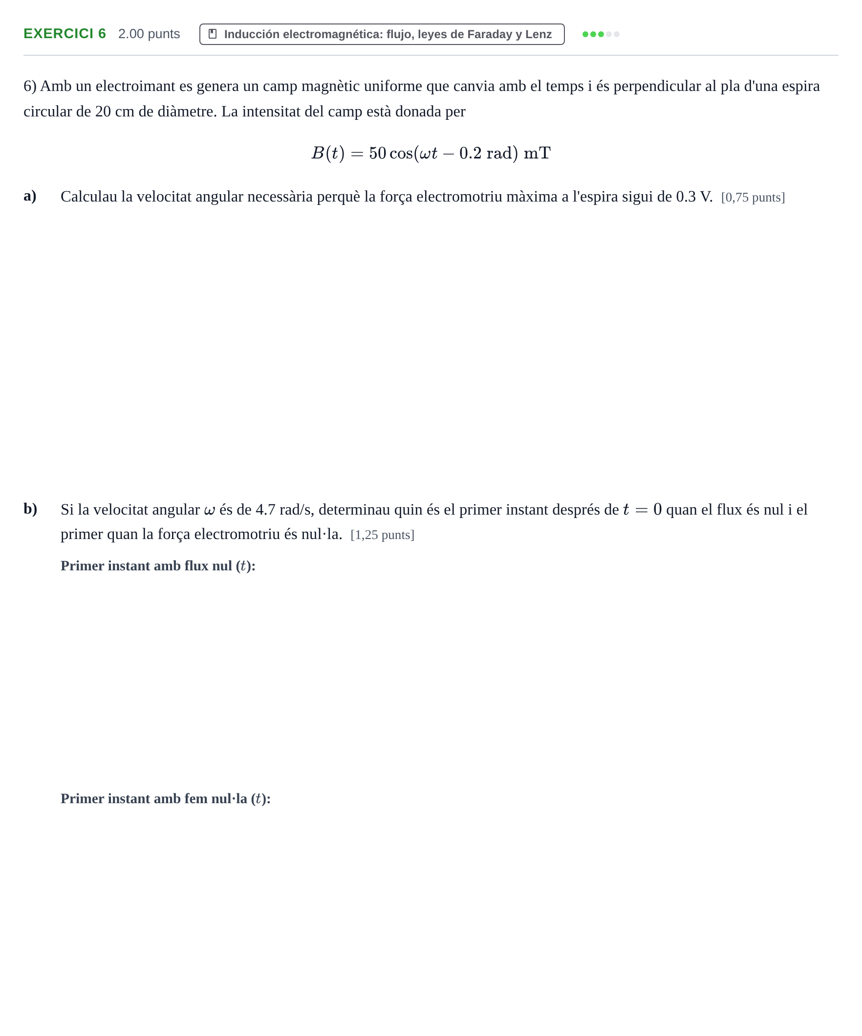 Enunciado: Problema 6 · Física PAU Baleares Extraordinaria 2023