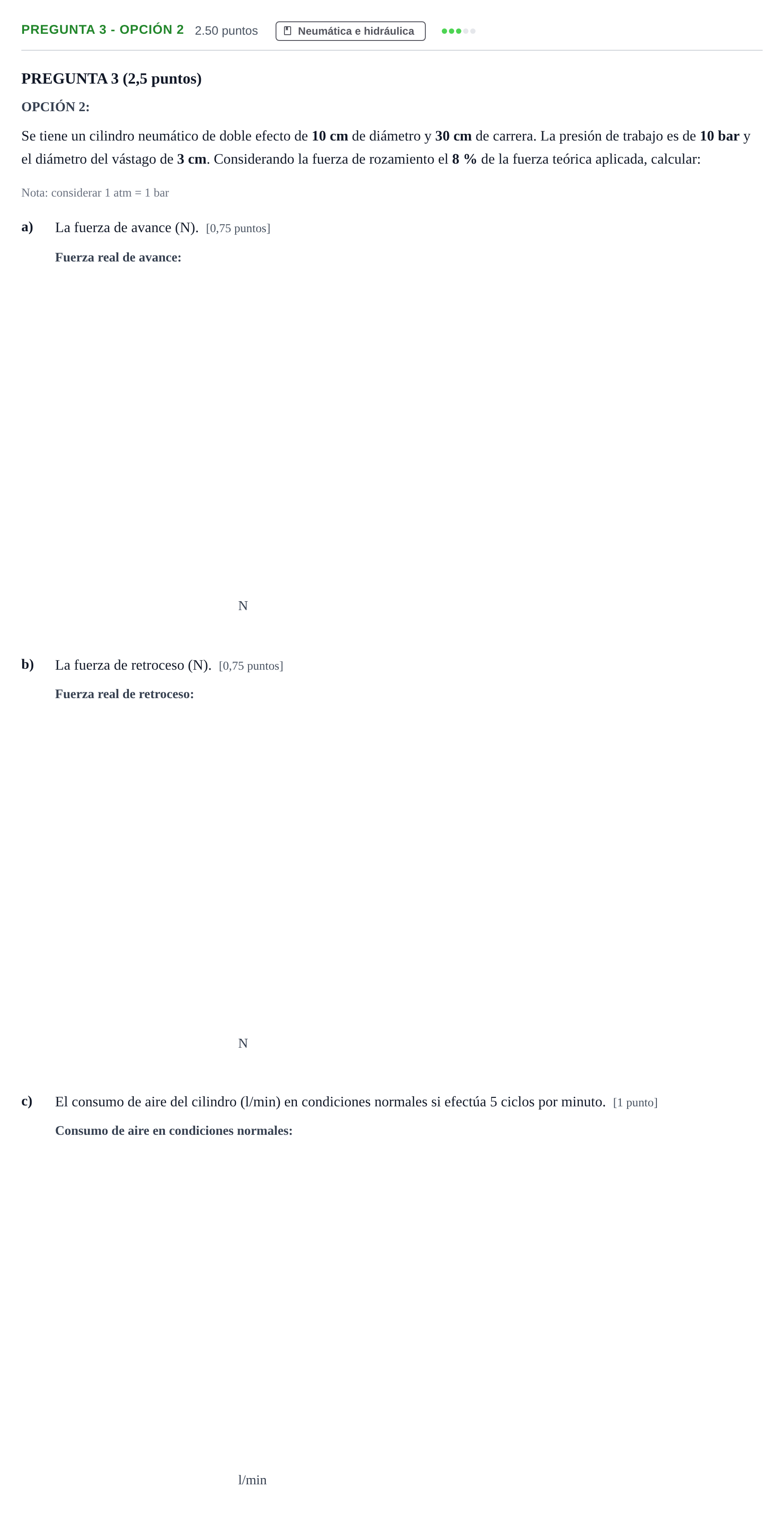 Enunciado: Pregunta 3 - Opción 2 · Tecnología e Ingeniería II PAU La Rioja Extraordinaria 2025