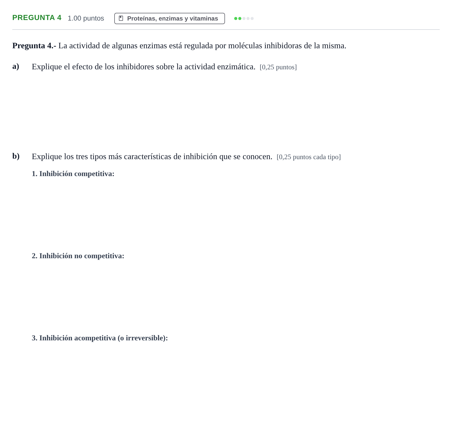 Enunciado: Pregunta 4 · Biología PAU La Rioja Extraordinaria 2024