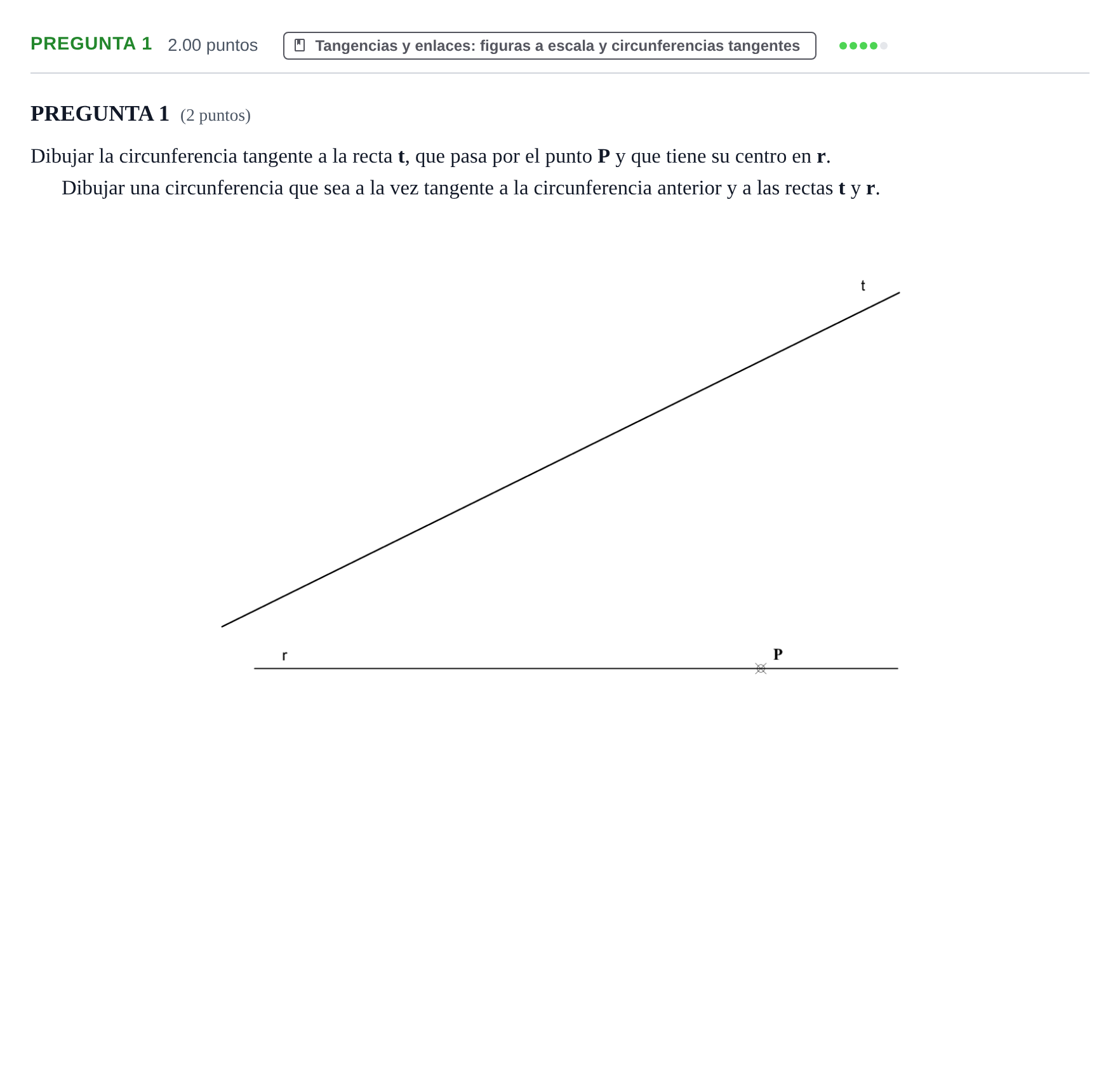 Enunciado: Pregunta 1 · Dibujo técnico II PAU La Rioja Extraordinaria 2024