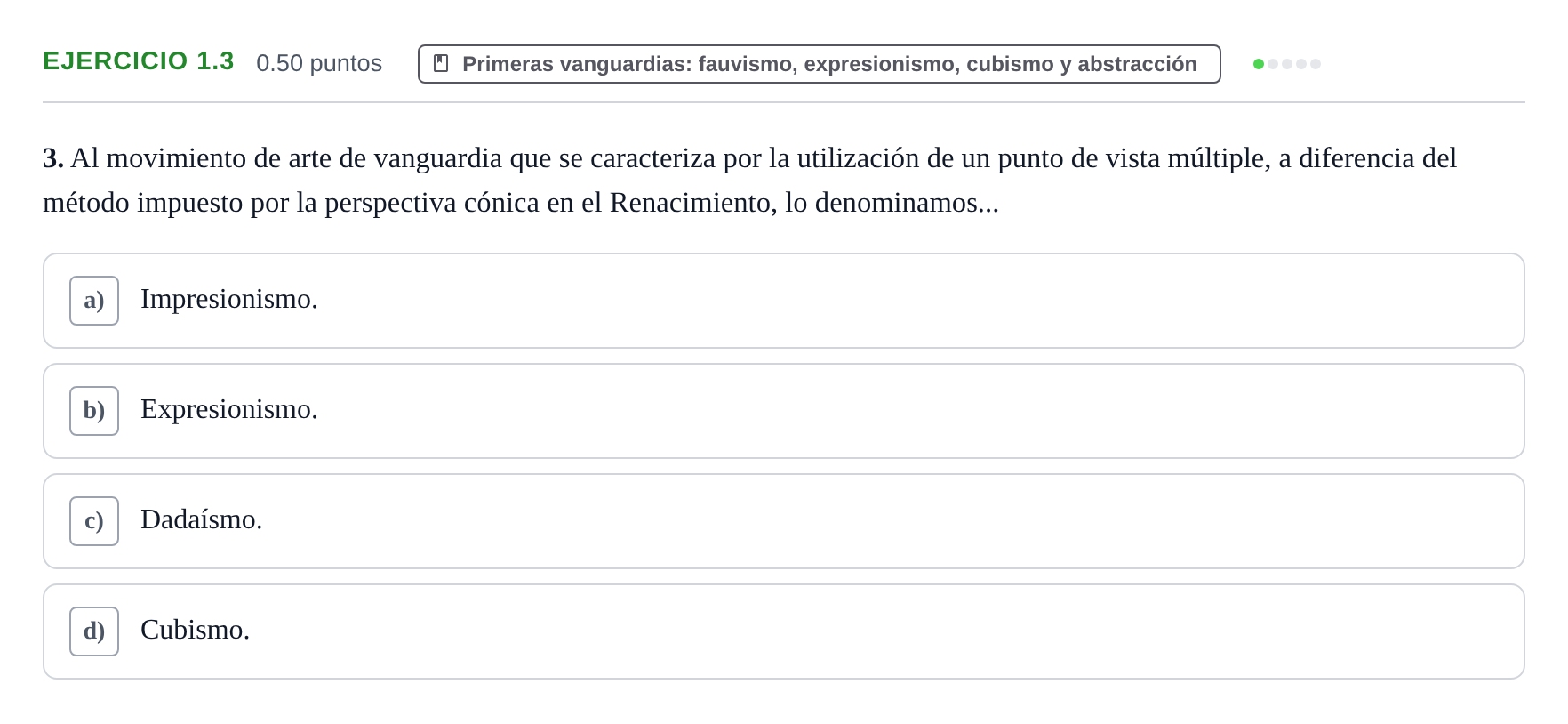 Enunciado: Ejercicio 1.3 · Fundamentos Artísticos PAU La Rioja Extraordinaria 2024