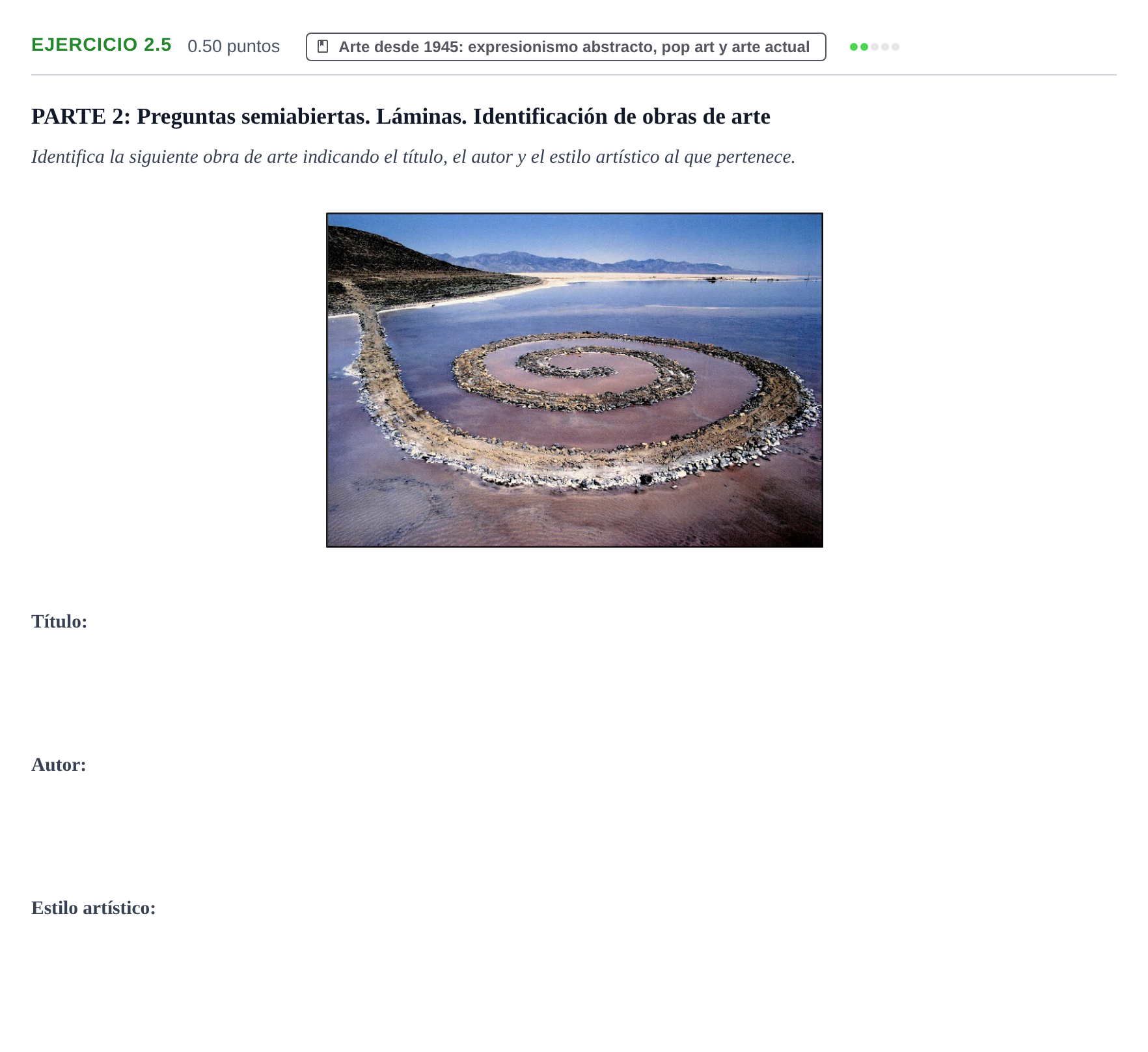 Enunciado: Ejercicio 2.5 · Fundamentos Artísticos PAU La Rioja Extraordinaria 2024