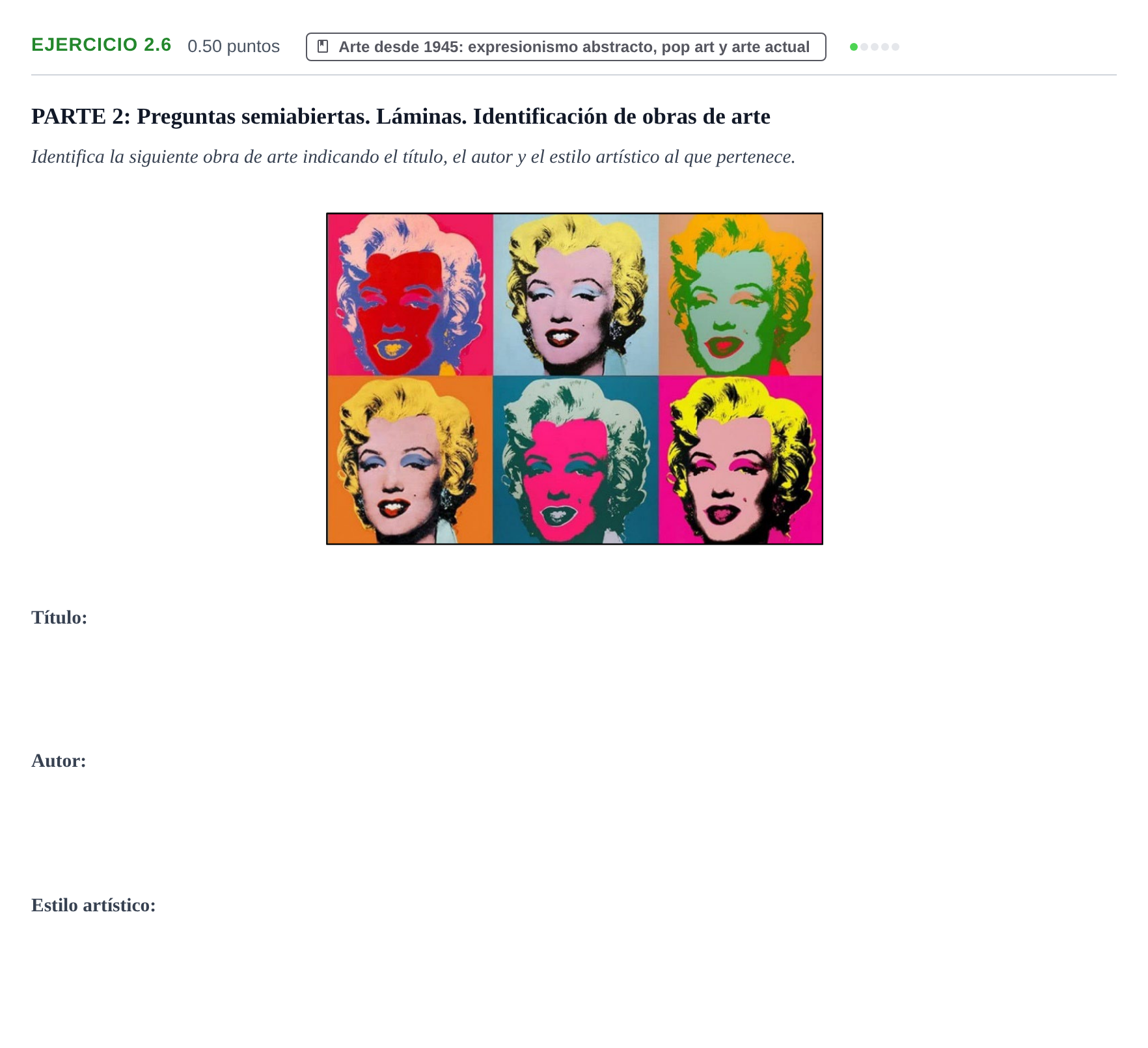 Enunciado: Ejercicio 2.6 · Fundamentos Artísticos PAU La Rioja Extraordinaria 2024