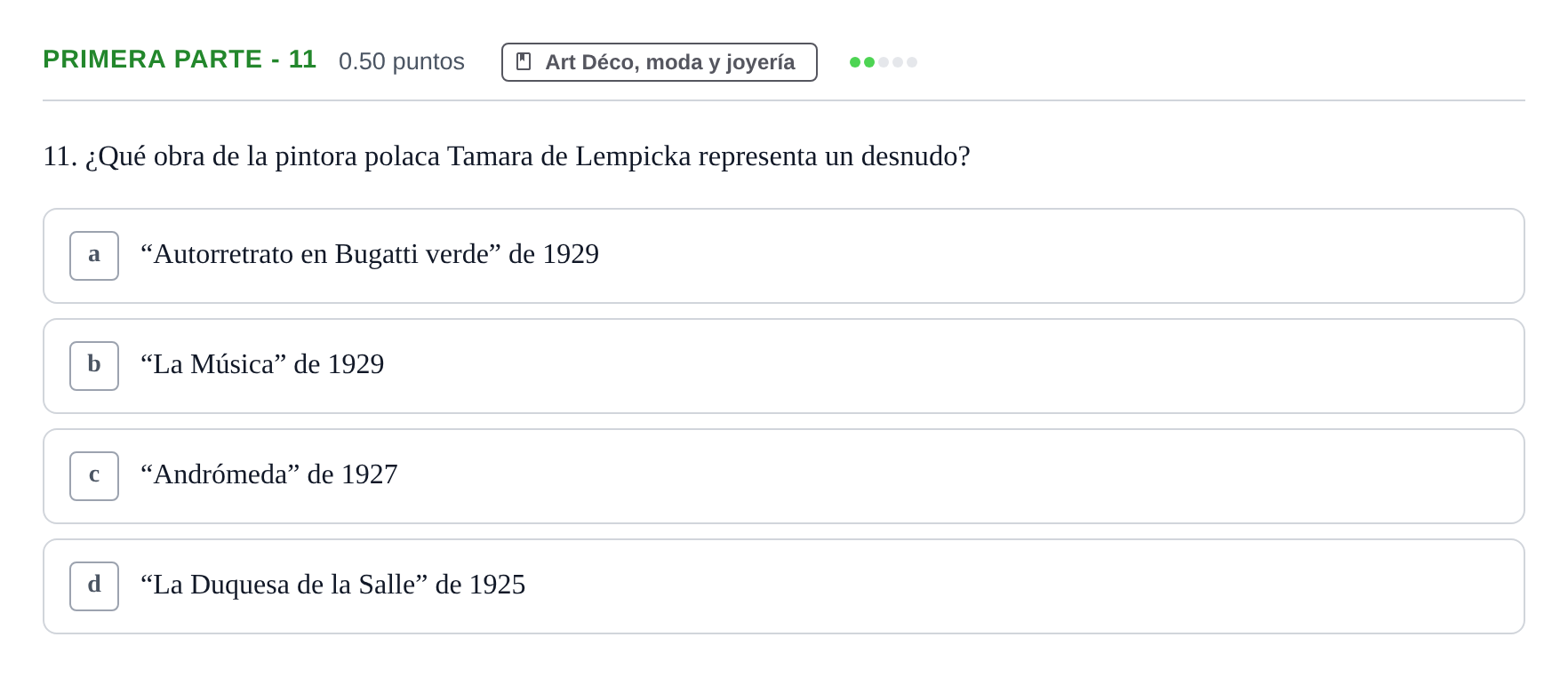 Enunciado: Ejercicio Primera parte - 11 · Fundamentos Artísticos PAU La Rioja Ordinaria (Fundamentos del Arte II) 2024