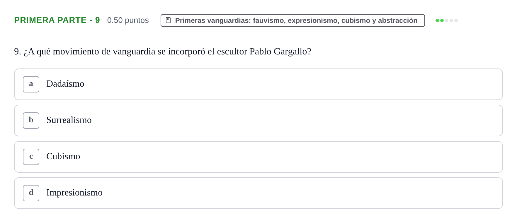 Enunciado: Ejercicio Primera parte - 9 · Fundamentos Artísticos PAU La Rioja Ordinaria (Fundamentos del Arte II) 2024