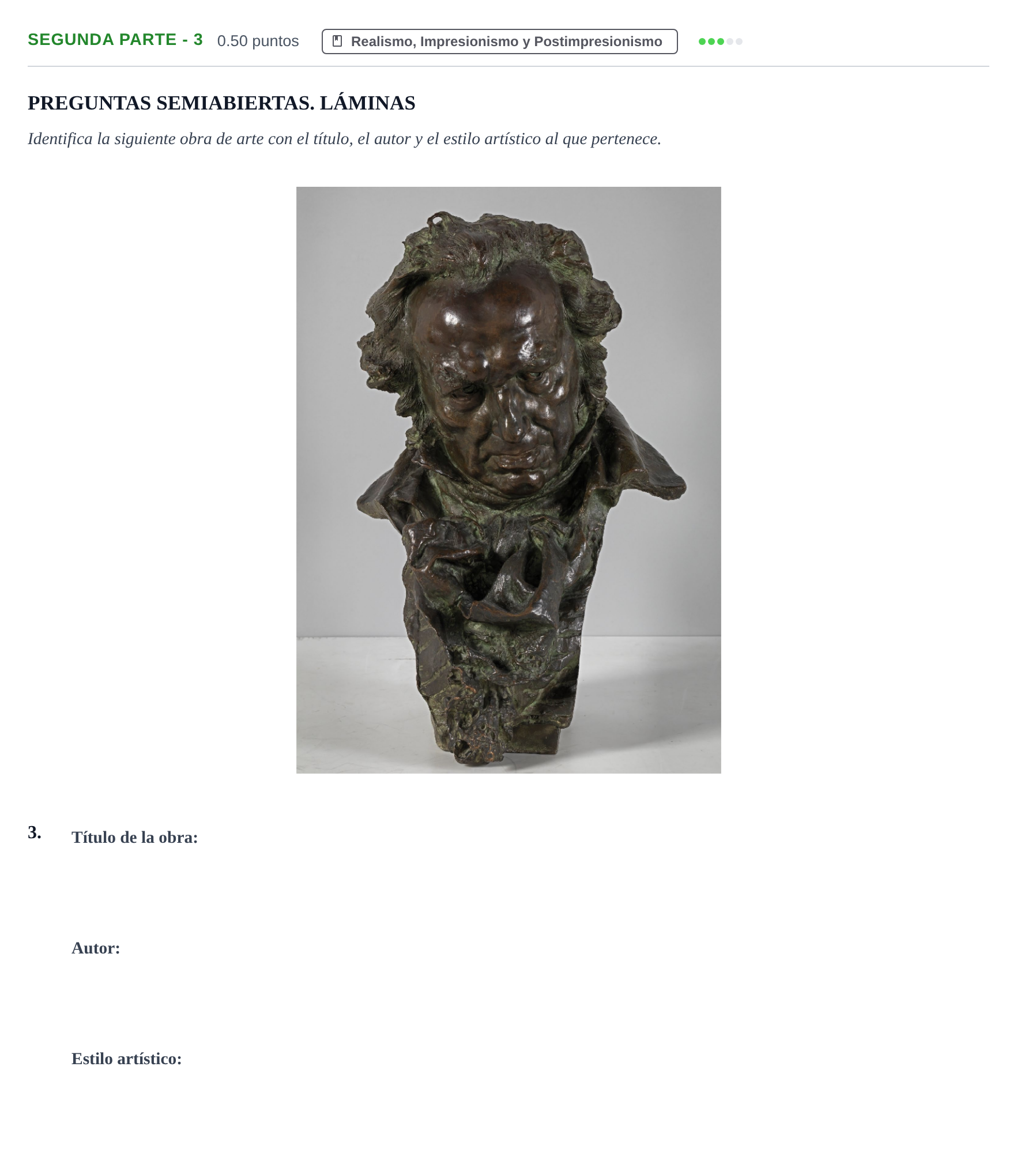 Enunciado: Ejercicio Segunda parte - 3 · Fundamentos Artísticos PAU La Rioja Ordinaria (Fundamentos del Arte II) 2024