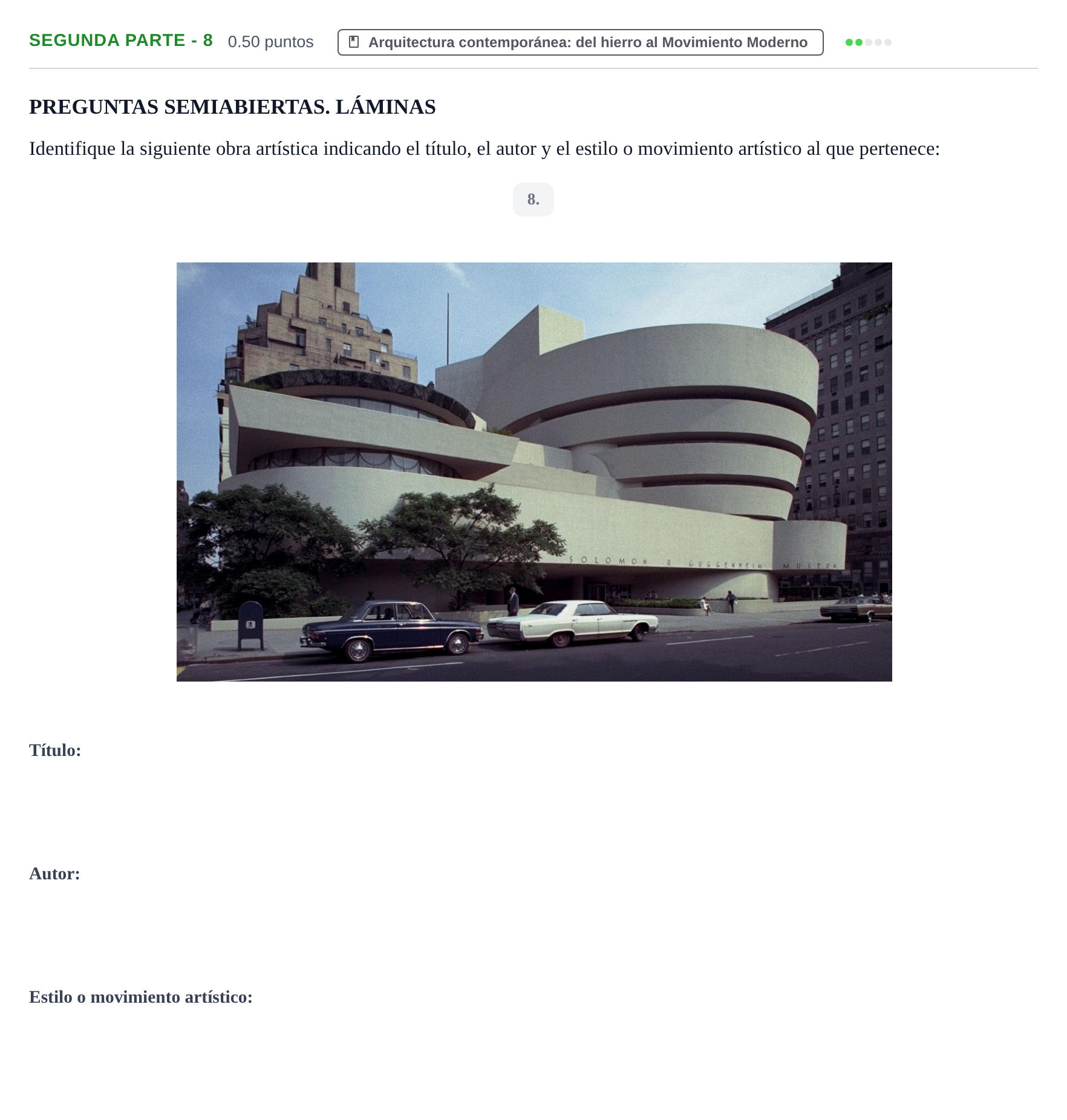 Enunciado: Ejercicio Segunda parte - 8 · Fundamentos Artísticos PAU La Rioja Ordinaria (Fundamentos del Arte II) 2024