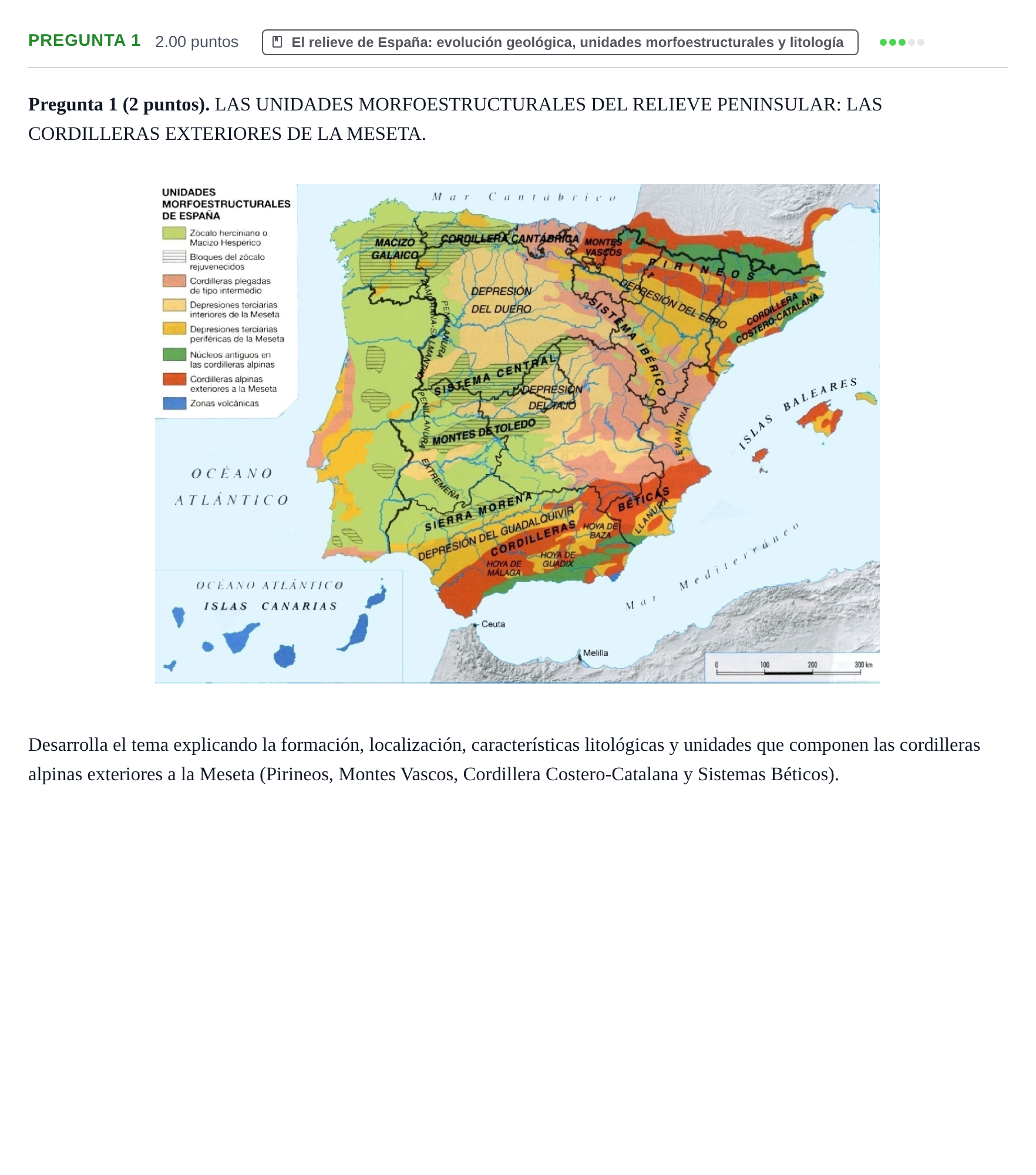 Enunciado: Pregunta 1 · Geografía PAU La Rioja Extraordinaria 2024