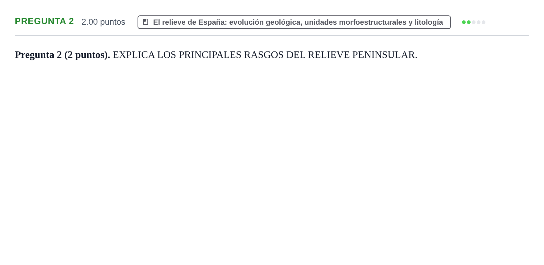 Enunciado: Pregunta 2 · Geografía PAU La Rioja Extraordinaria 2024