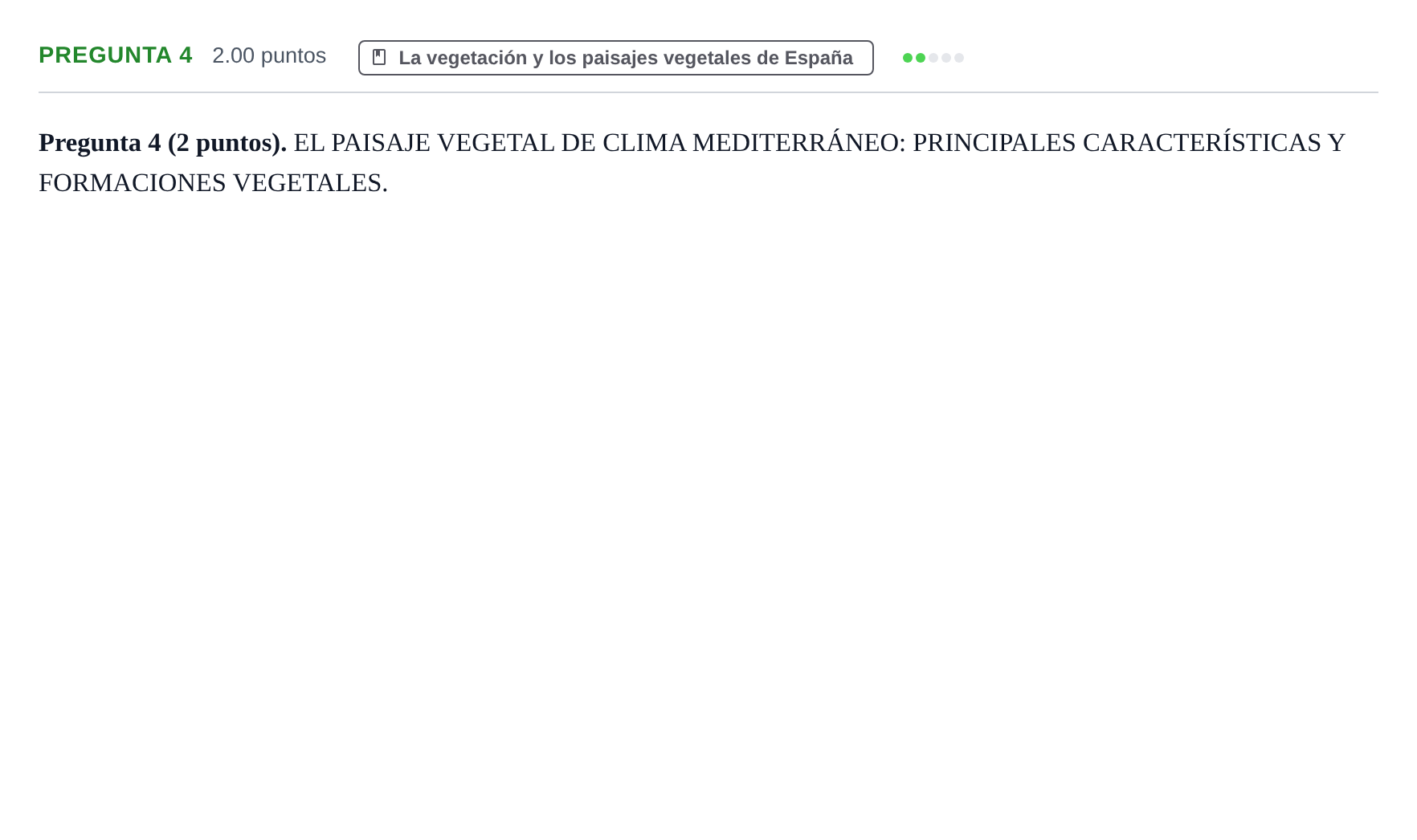 Enunciado: Pregunta 4 · Geografía PAU La Rioja Extraordinaria 2024