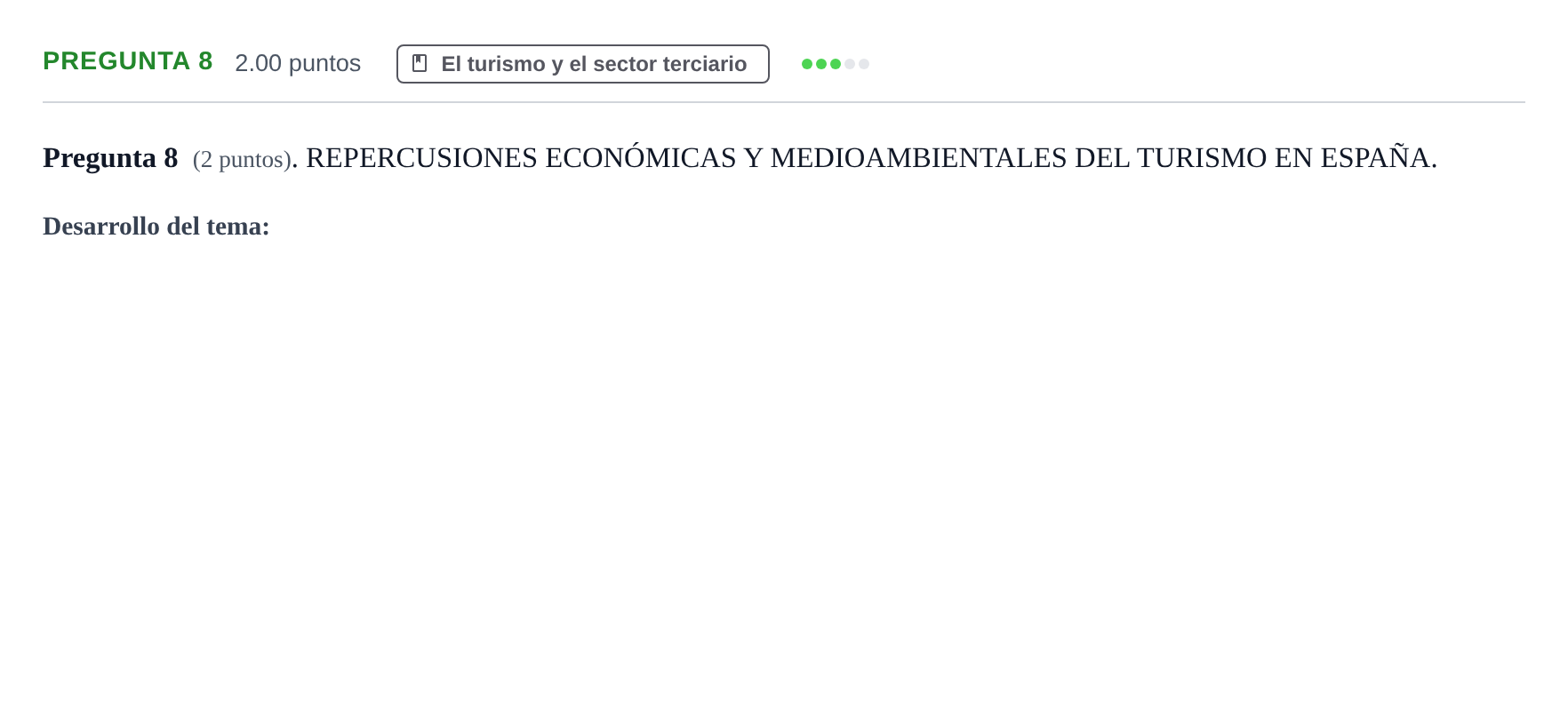 Enunciado: Pregunta 8 · Geografía PAU La Rioja Extraordinaria 2024