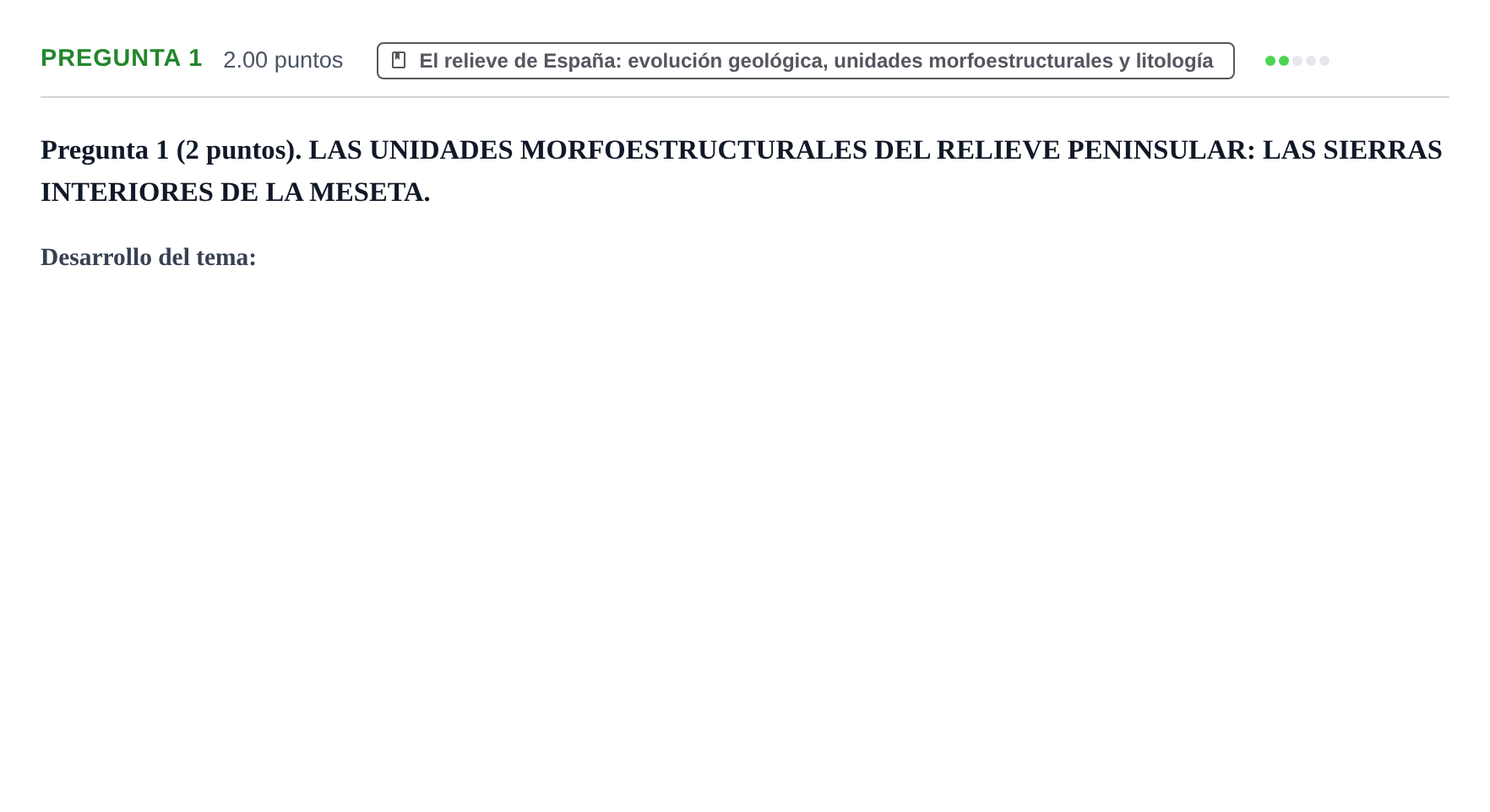 Enunciado: Pregunta 1 · Geografía PAU La Rioja Ordinaria 2024