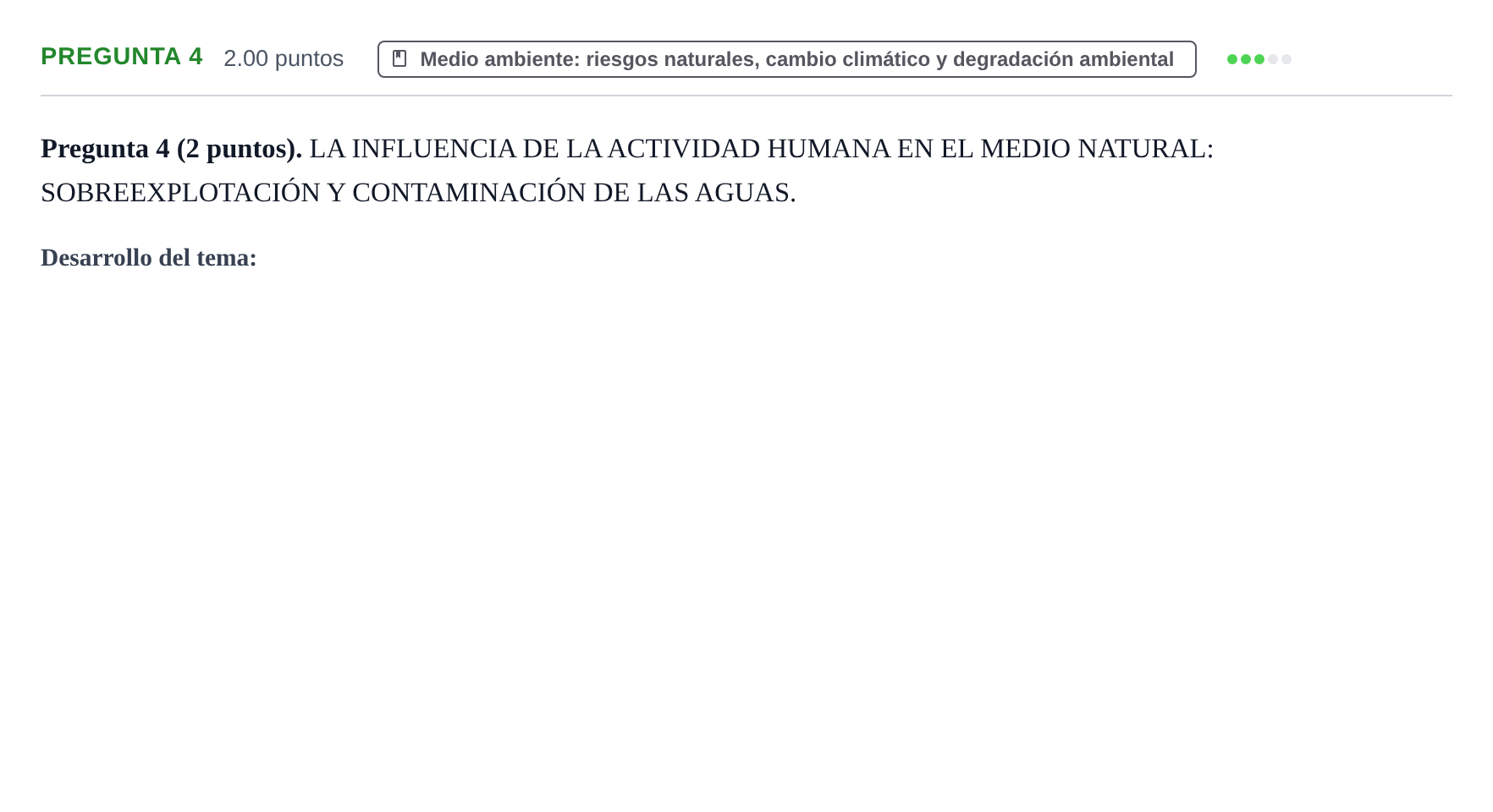 Enunciado: Pregunta 4 · Geografía PAU La Rioja Ordinaria 2024