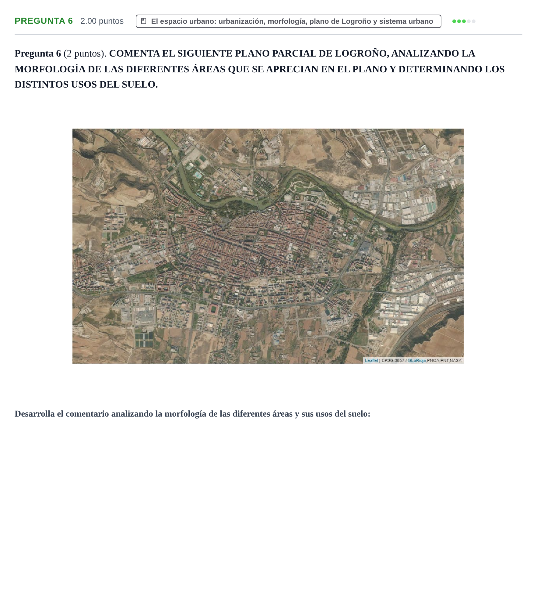 Enunciado: Pregunta 6 · Geografía PAU La Rioja Ordinaria 2024