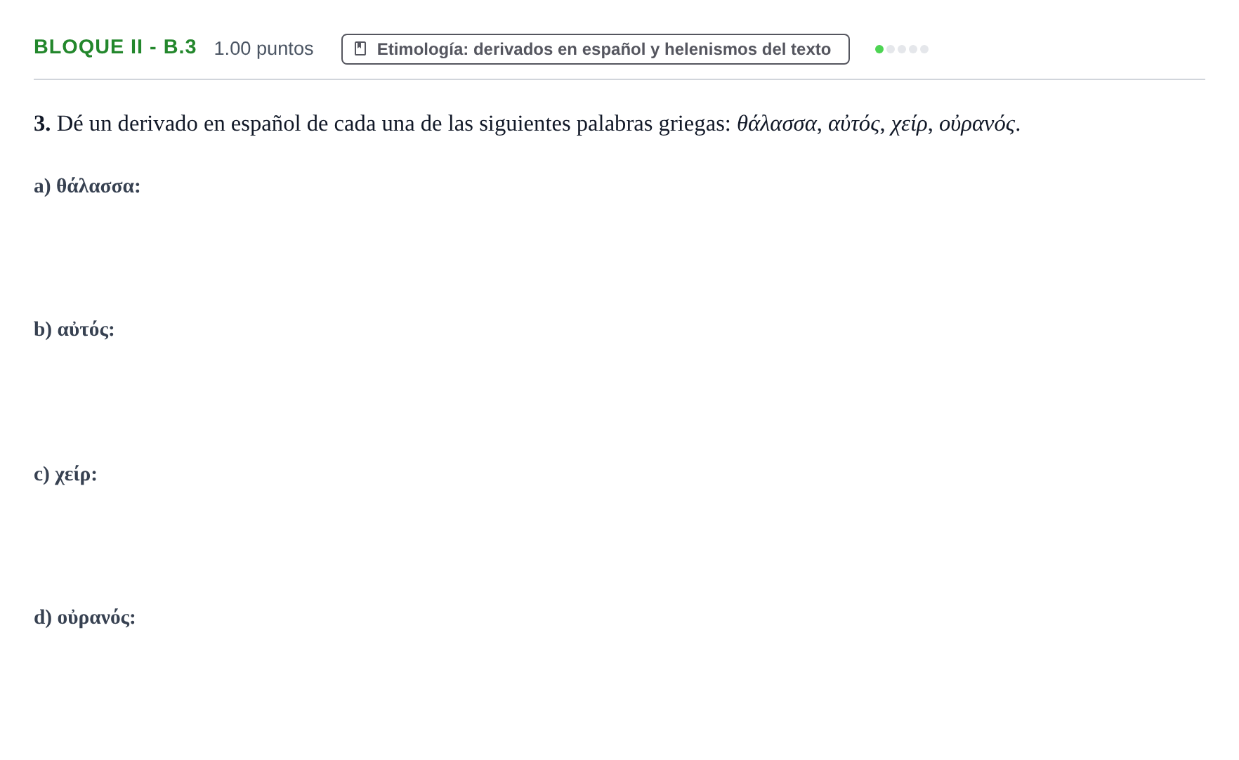 Enunciado: Bloque II - B.3 · Griego II PAU La Rioja Ordinaria 2024
