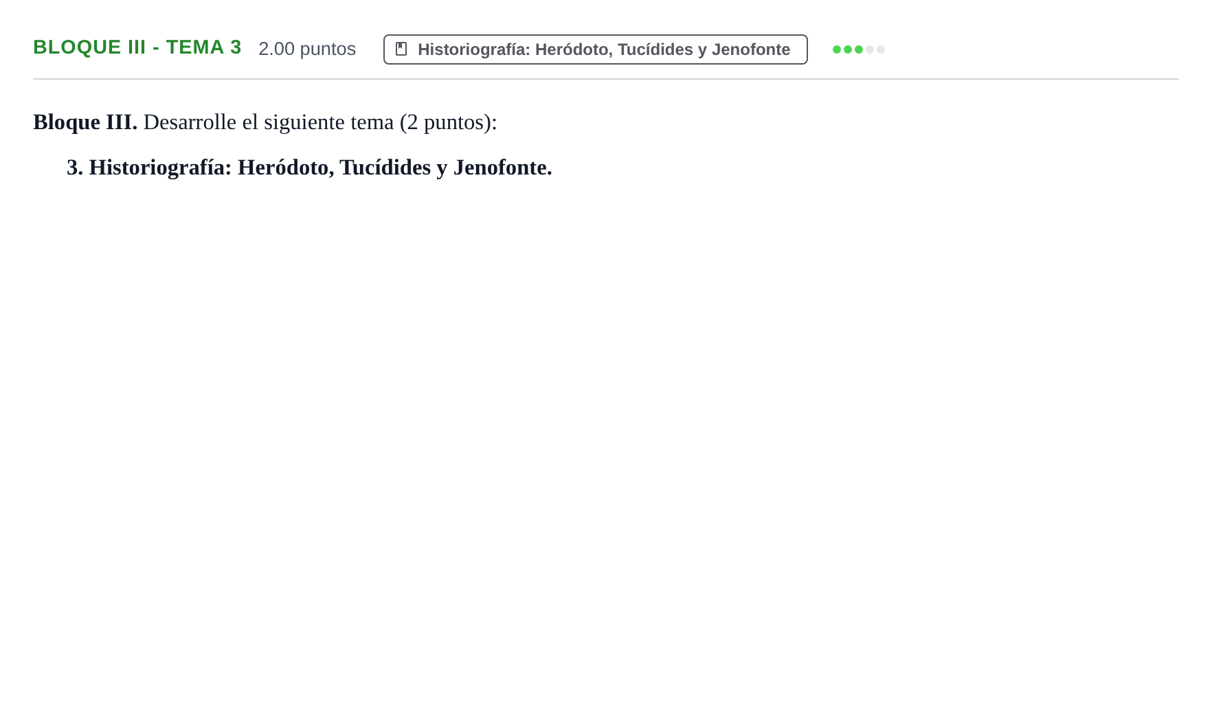 Enunciado: Bloque III - Tema 3 · Griego II PAU La Rioja Ordinaria 2024