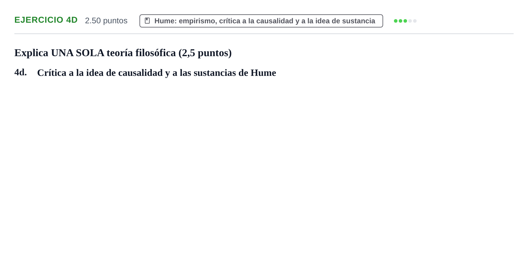 Enunciado: Ejercicio 4d · Historia de la Filosofía PAU La Rioja Extraordinaria 2024