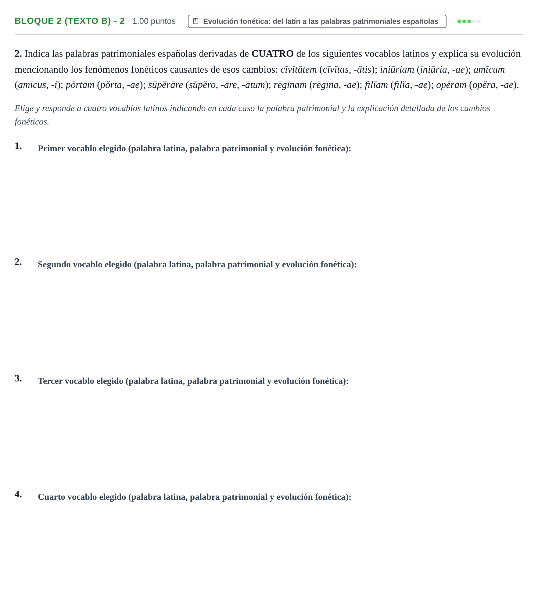 Enunciado: Bloque 2 (Texto B) - 2 · Latín II PAU La Rioja Extraordinaria 2024