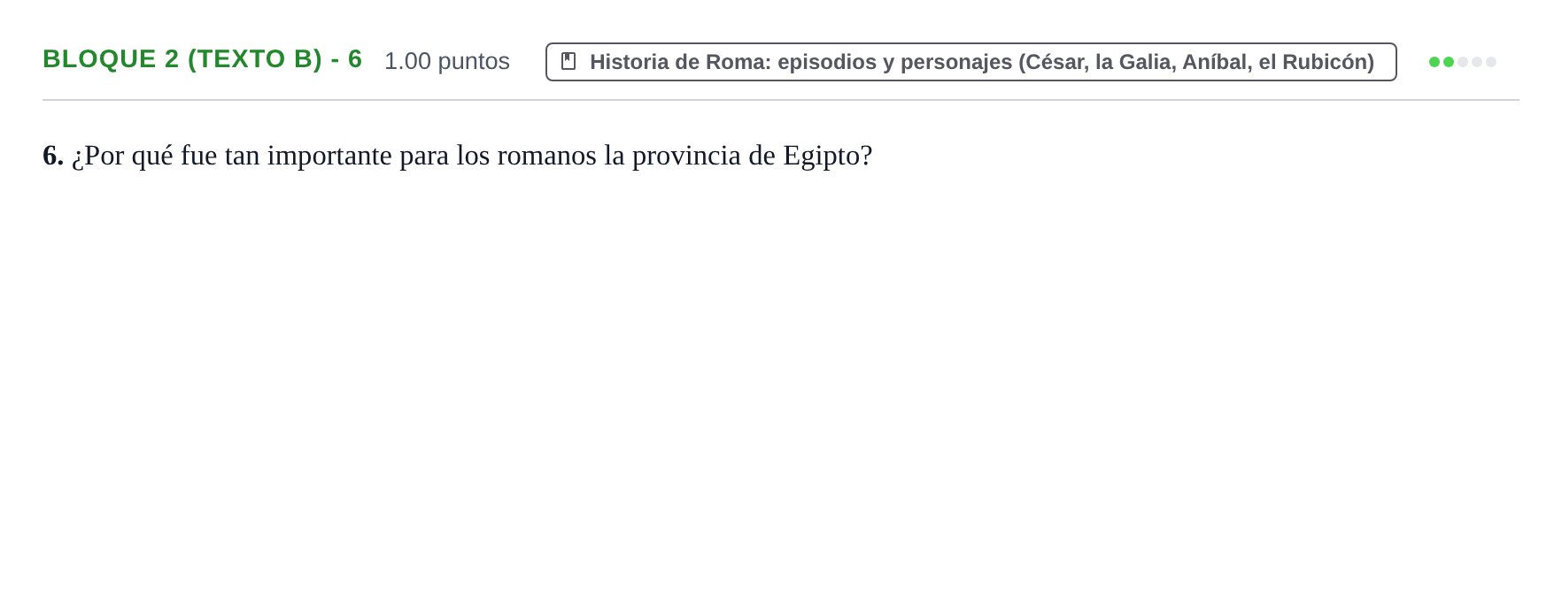 Enunciado: Bloque 2 (Texto B) - 6 · Latín II PAU La Rioja Extraordinaria 2024