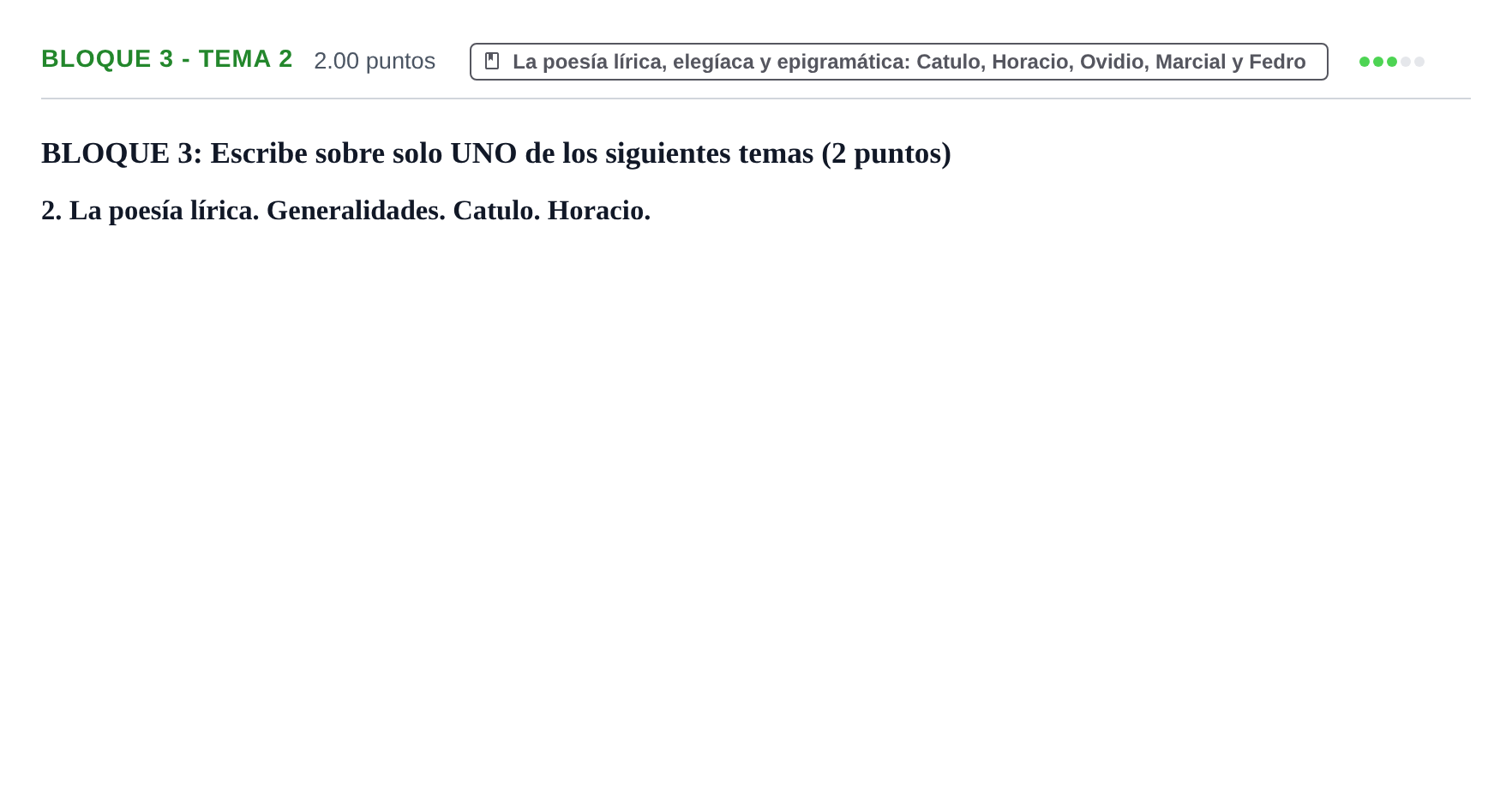 Enunciado: Bloque 3 - Tema 2 · Latín II PAU La Rioja Extraordinaria 2024