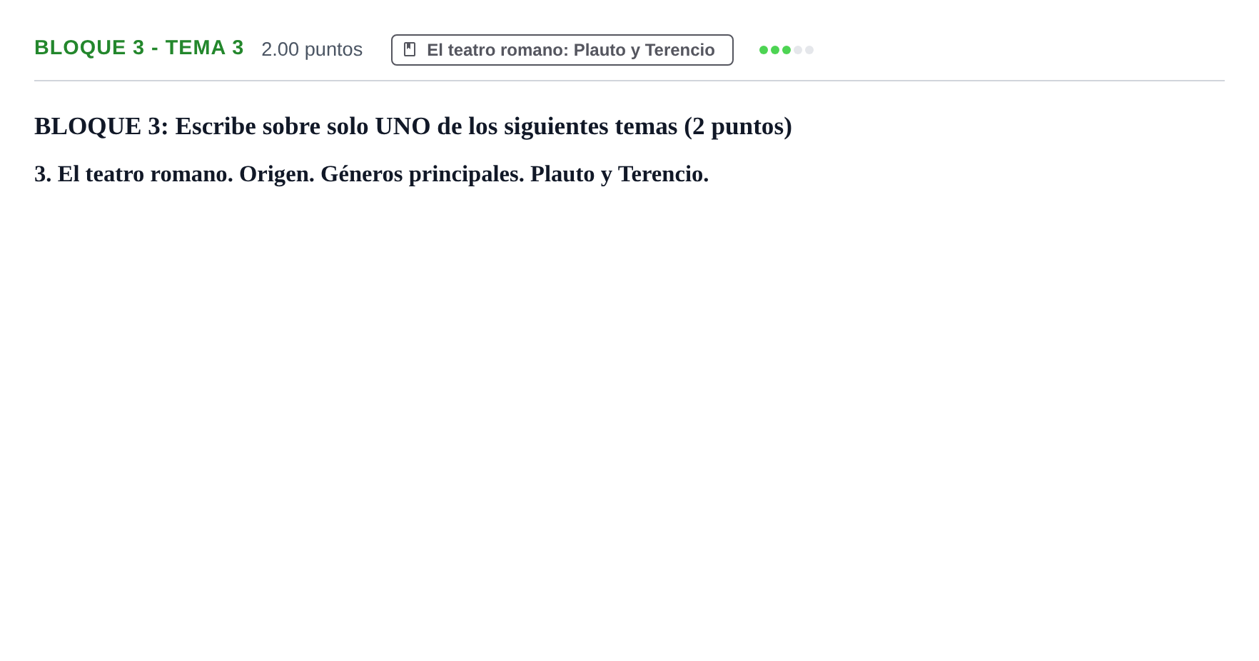 Enunciado: Bloque 3 - Tema 3 · Latín II PAU La Rioja Extraordinaria 2024