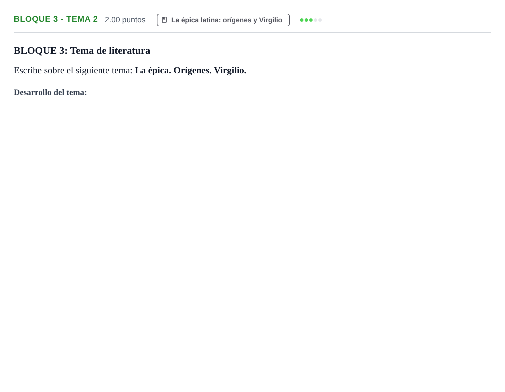 Enunciado: Bloque 3 - Tema 2 · Latín II PAU La Rioja Ordinaria 2024