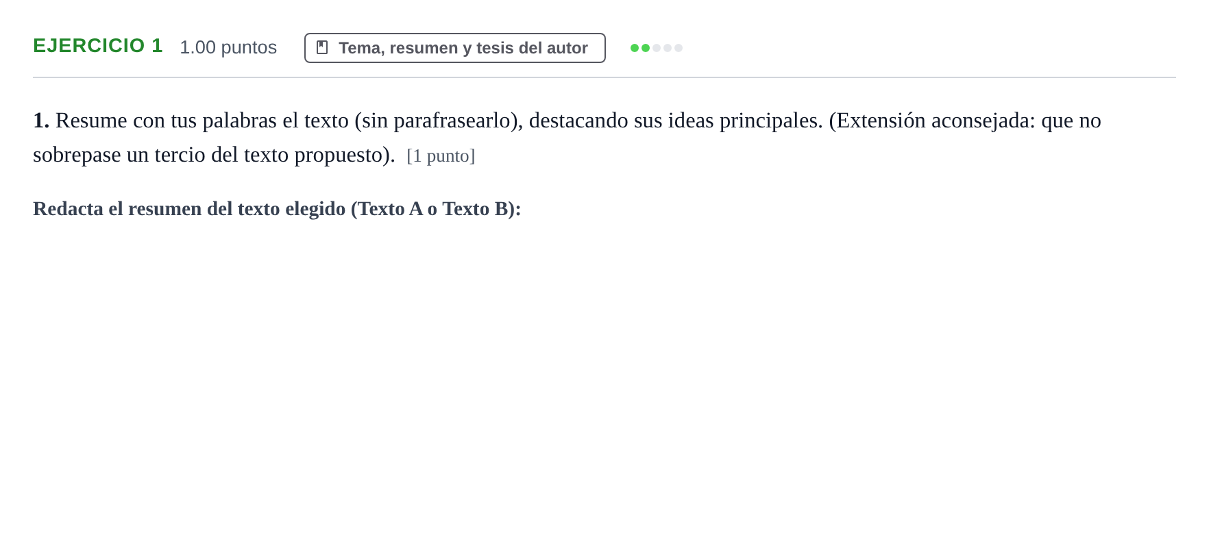 Enunciado: Problema 1 · Lengua Castellana y Literatura II PAU La Rioja Extraordinaria 2024