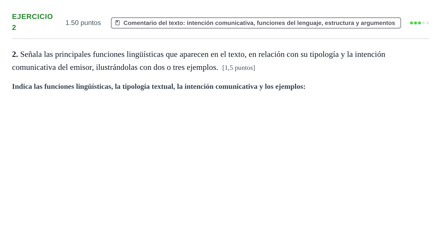 Enunciado: Problema 2 · Lengua Castellana y Literatura II PAU La Rioja Extraordinaria 2024