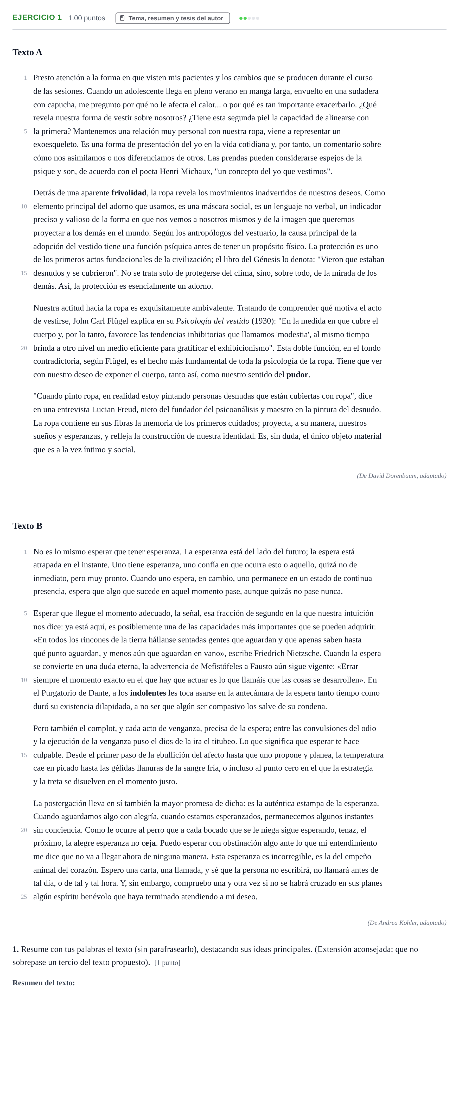 Enunciado: Problema 1 · Lengua Castellana y Literatura II PAU La Rioja Ordinaria 2024