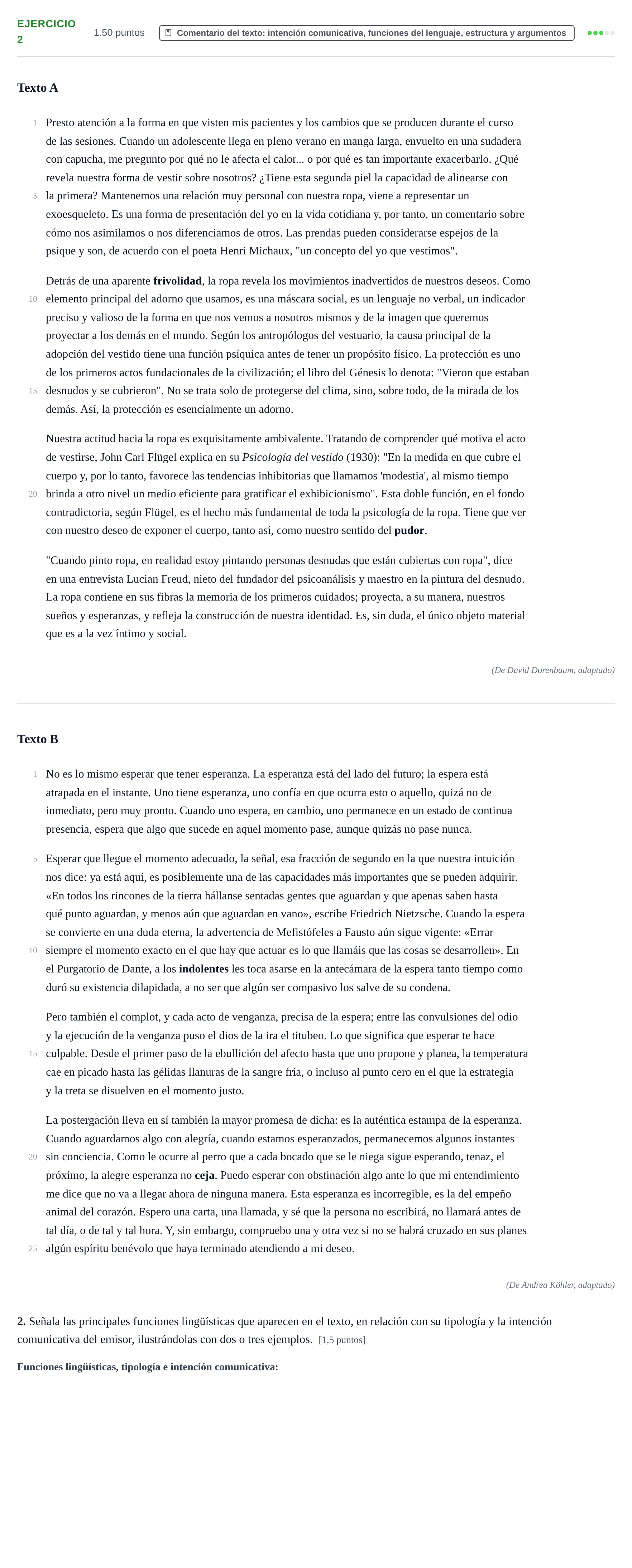 Enunciado: Problema 2 · Lengua Castellana y Literatura II PAU La Rioja Ordinaria 2024