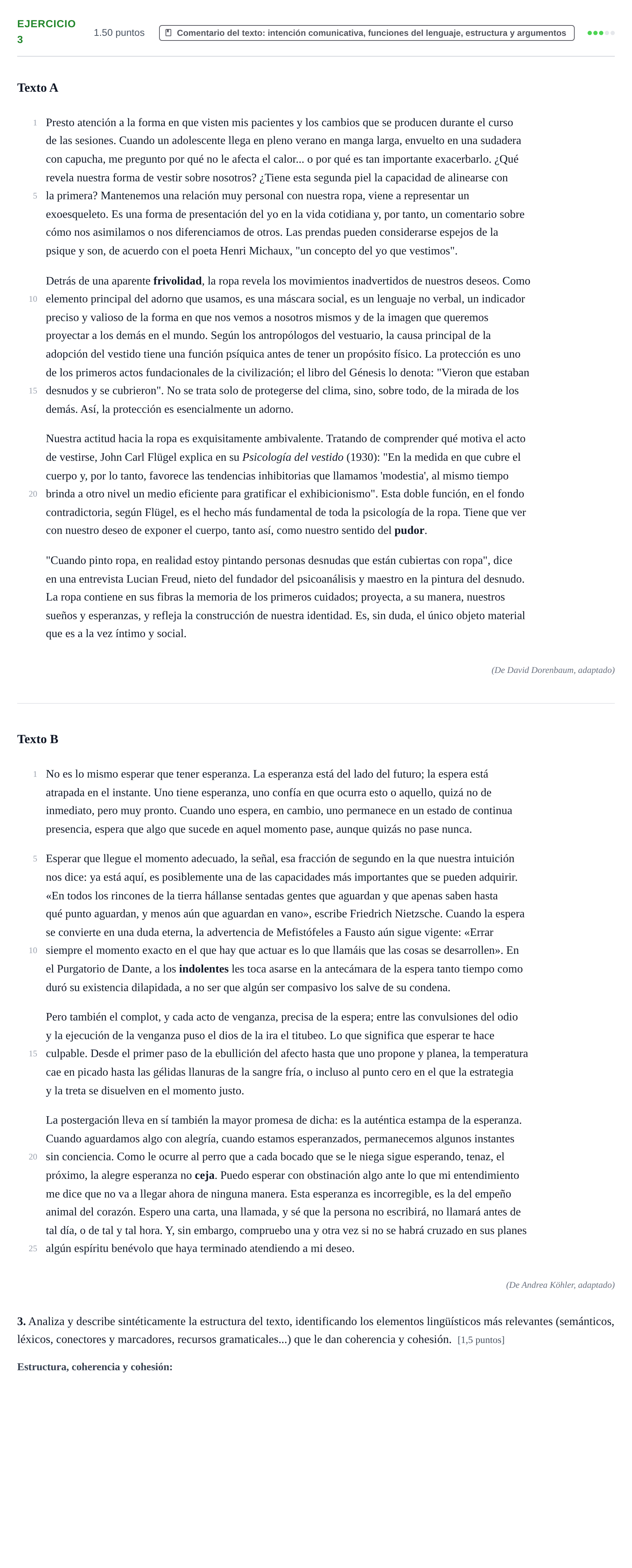 Enunciado: Problema 3 · Lengua Castellana y Literatura II PAU La Rioja Ordinaria 2024
