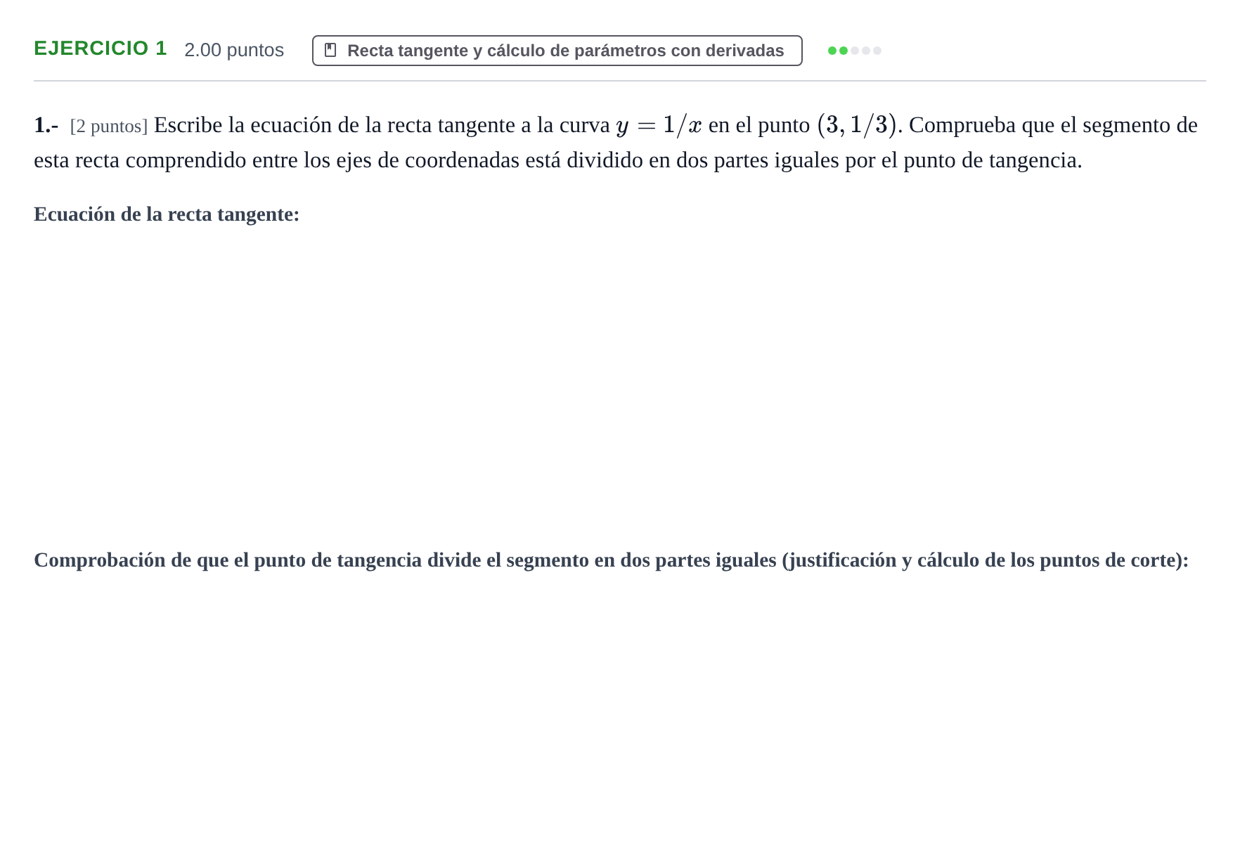 Enunciado: Problema 1 · Matemáticas II PAU La Rioja Ordinaria 2024