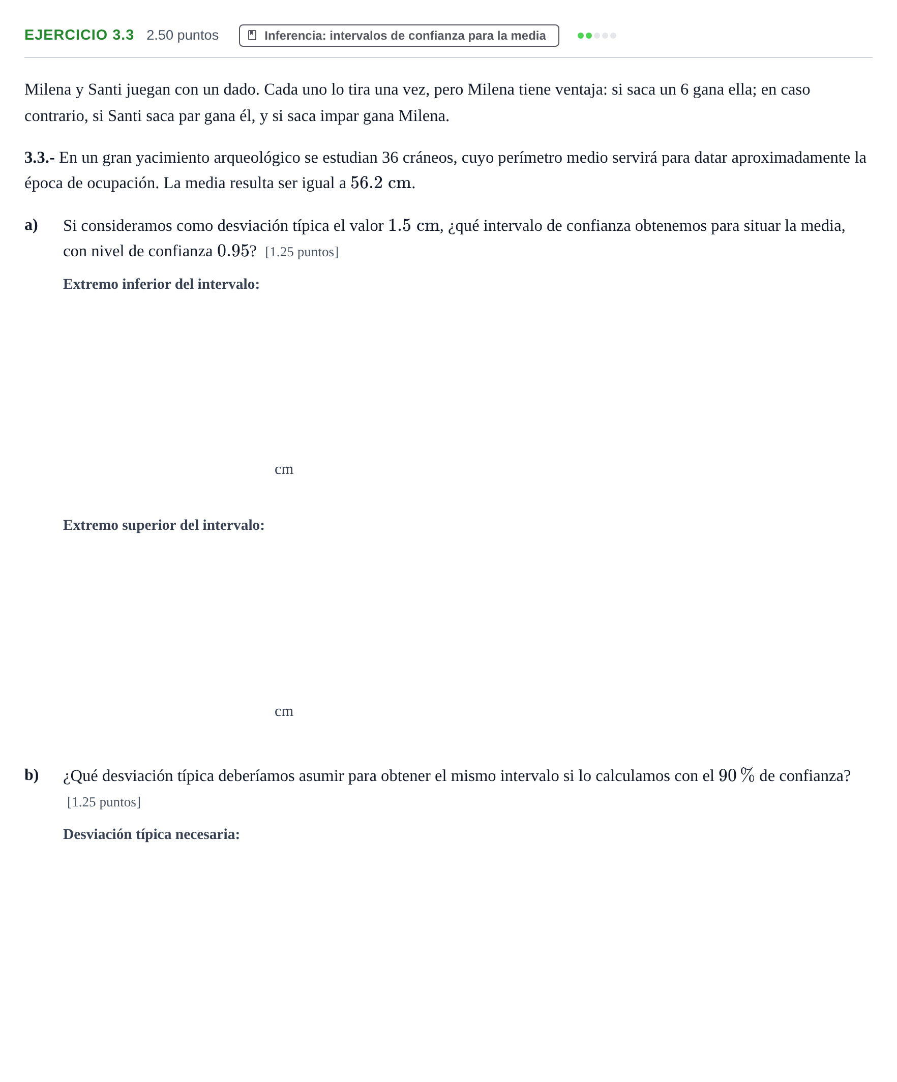 Enunciado: Ejercicio 3.3 · Matemáticas aplicadas a las Ciencias Sociales II PAU La Rioja Extraordinaria 2024