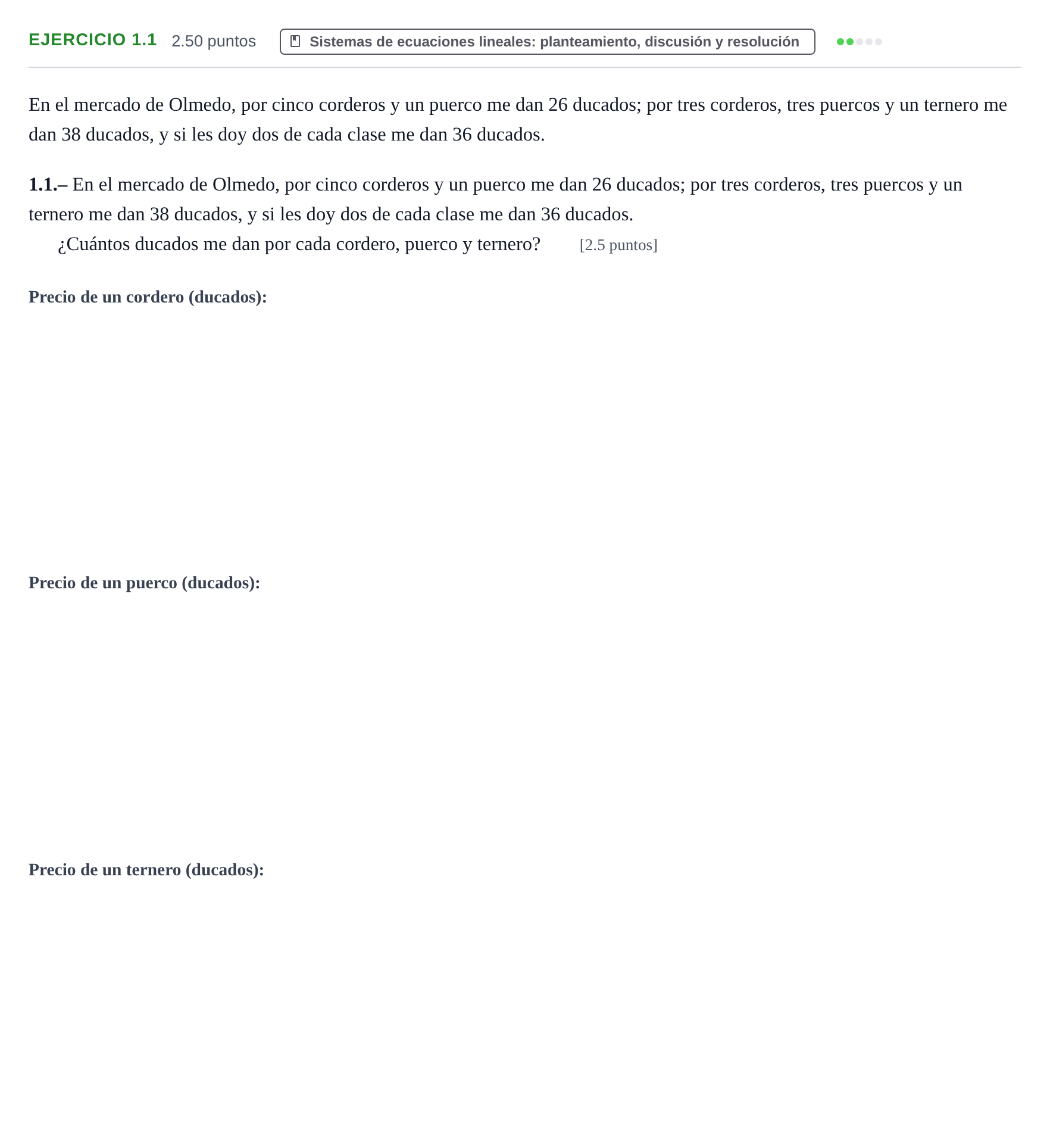 Enunciado: Ejercicio 1.1 · Matemáticas aplicadas a las Ciencias Sociales II PAU La Rioja Ordinaria 2024