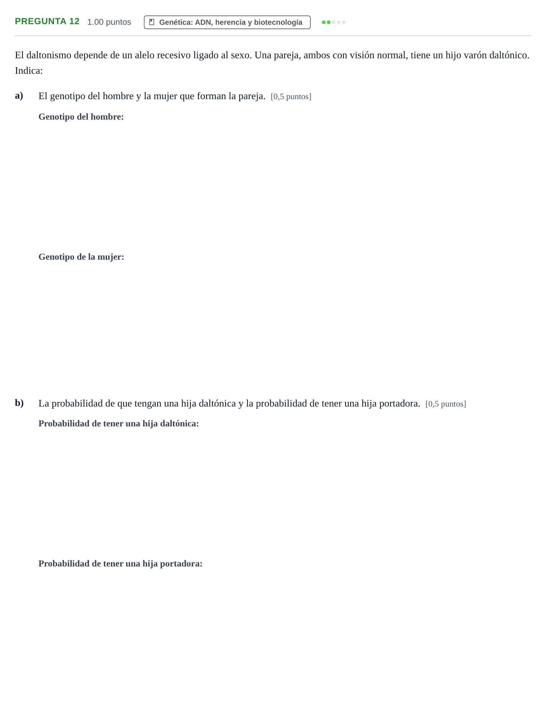 Enunciado: Pregunta 12 · Ciencias Generales PAU La Rioja Extraordinaria 2024