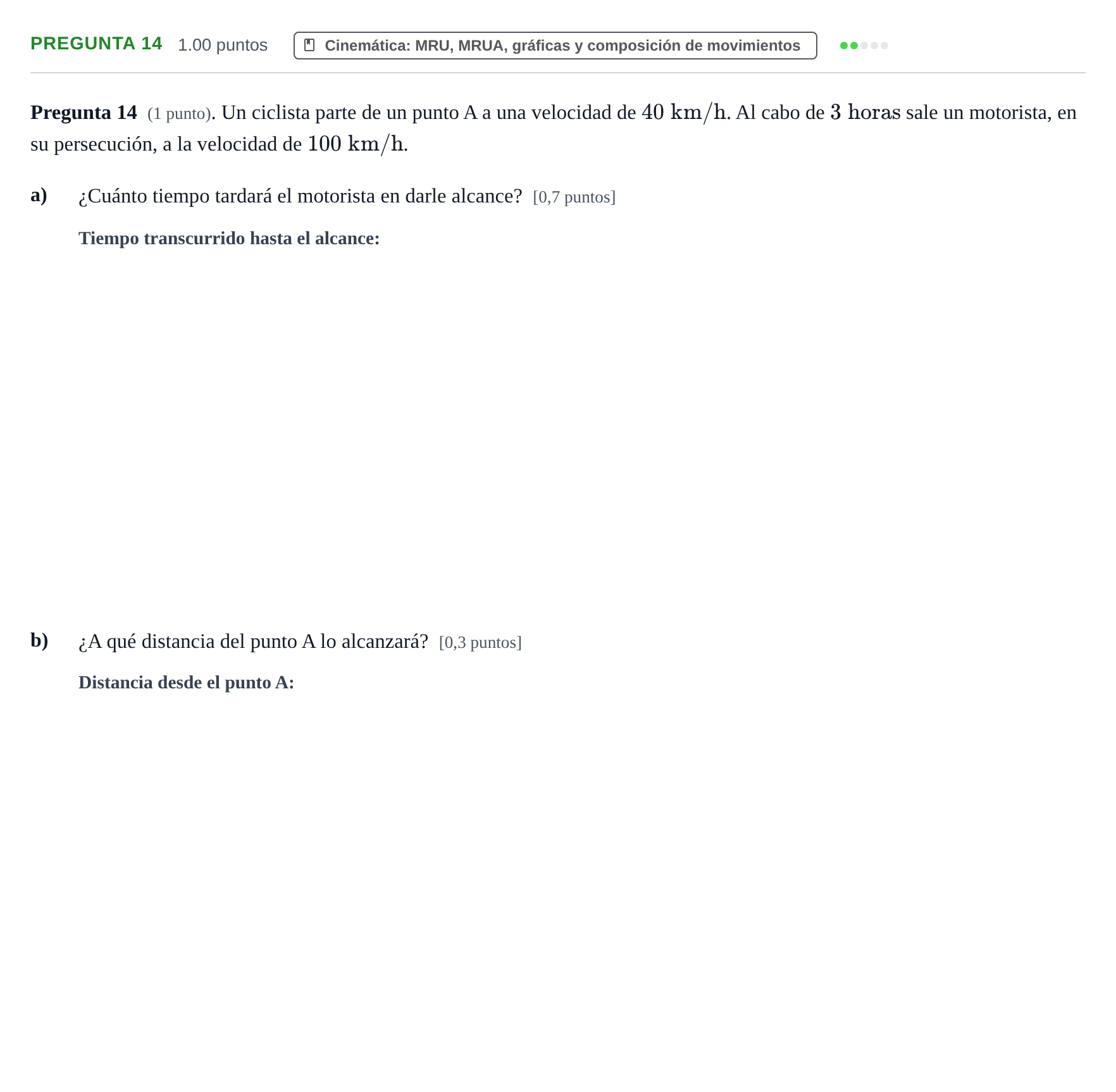Enunciado: Pregunta 14 · Ciencias Generales PAU La Rioja Extraordinaria 2024