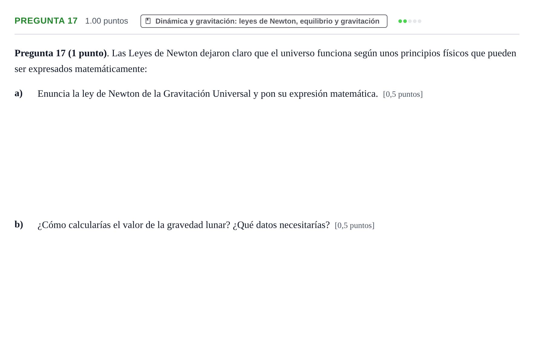 Enunciado: Pregunta 17 · Ciencias Generales PAU La Rioja Extraordinaria 2024