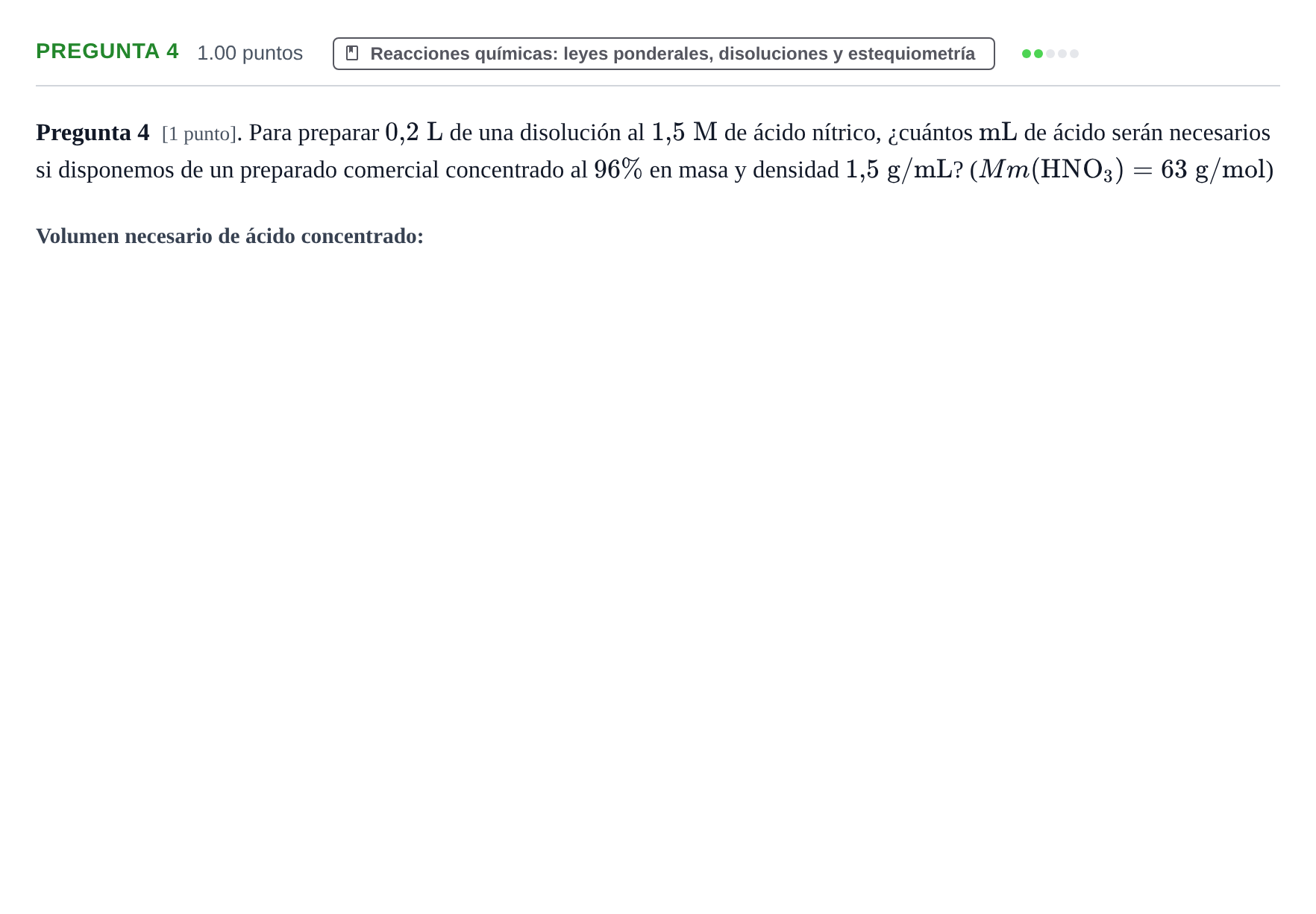 Enunciado: Pregunta 4 · Ciencias Generales PAU La Rioja Extraordinaria 2024