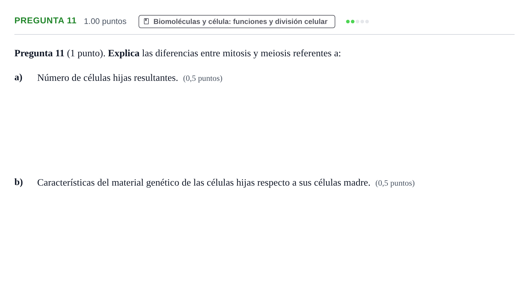 Enunciado: Pregunta 11 · Ciencias Generales PAU La Rioja Ordinaria 2024