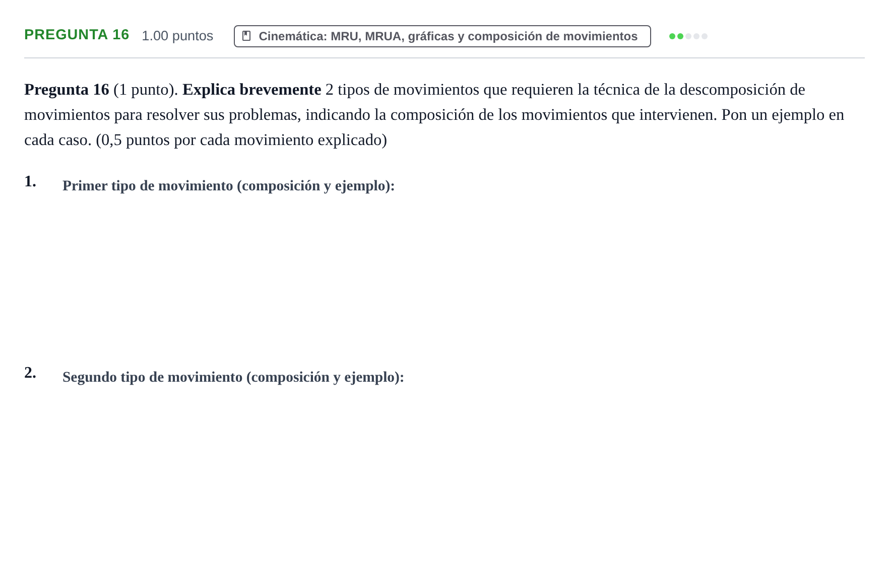 Enunciado: Pregunta 16 · Ciencias Generales PAU La Rioja Ordinaria 2024
