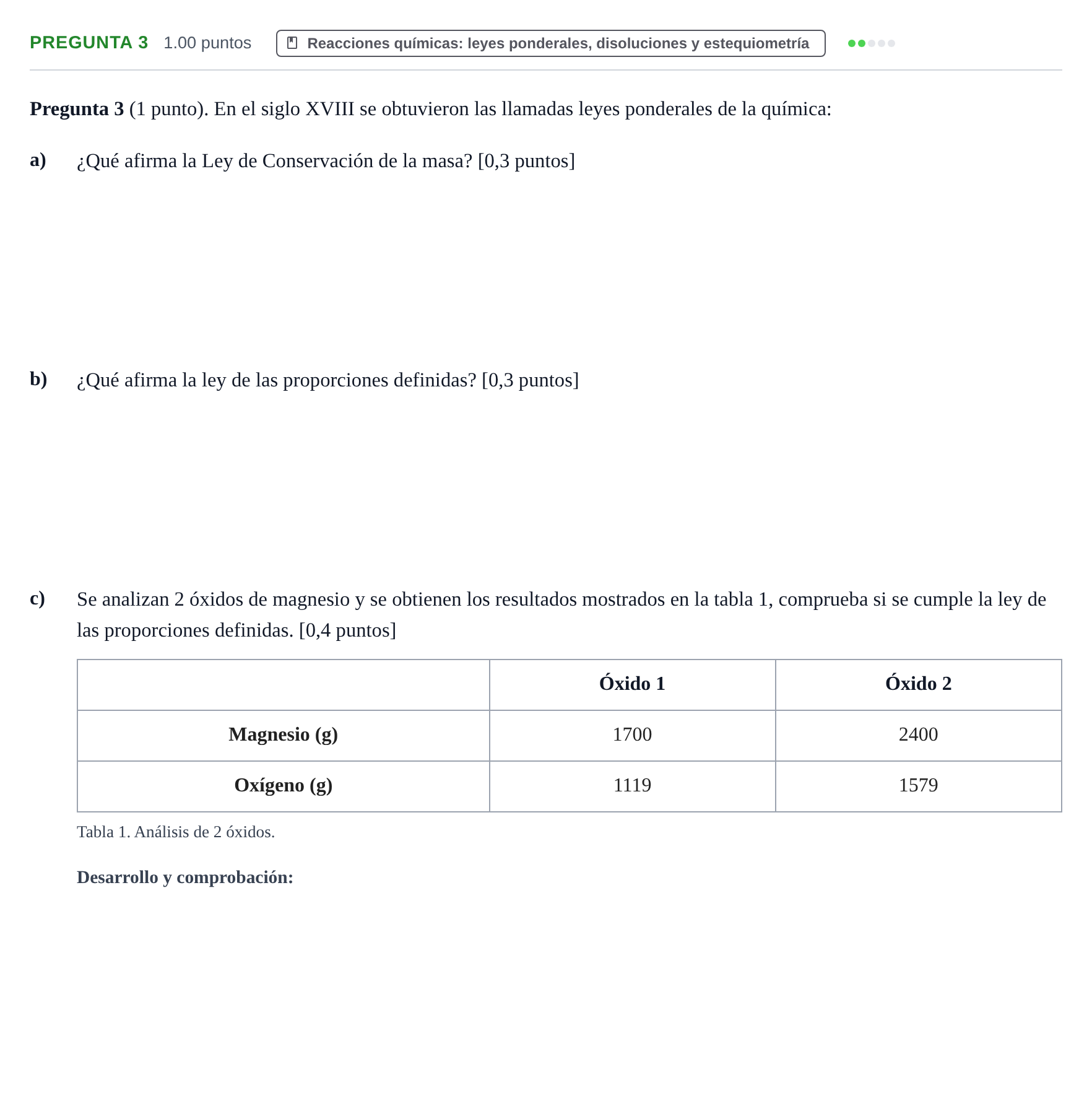 Enunciado: Pregunta 3 · Ciencias Generales PAU La Rioja Ordinaria 2024