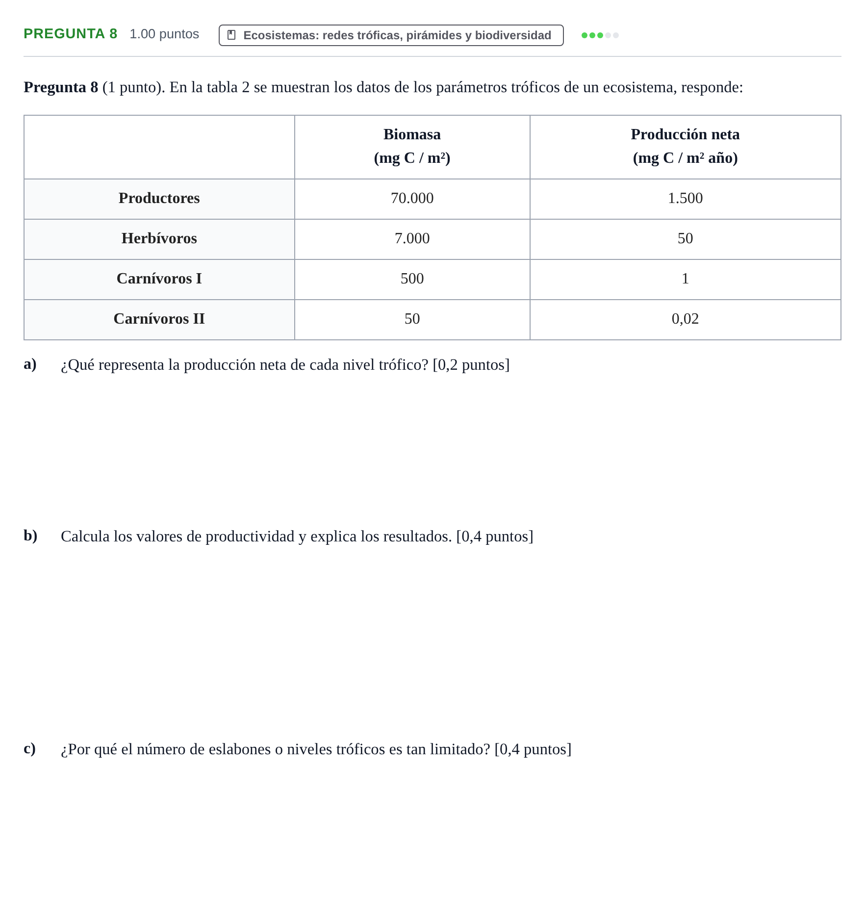 Enunciado: Pregunta 8 · Ciencias Generales PAU La Rioja Ordinaria 2024